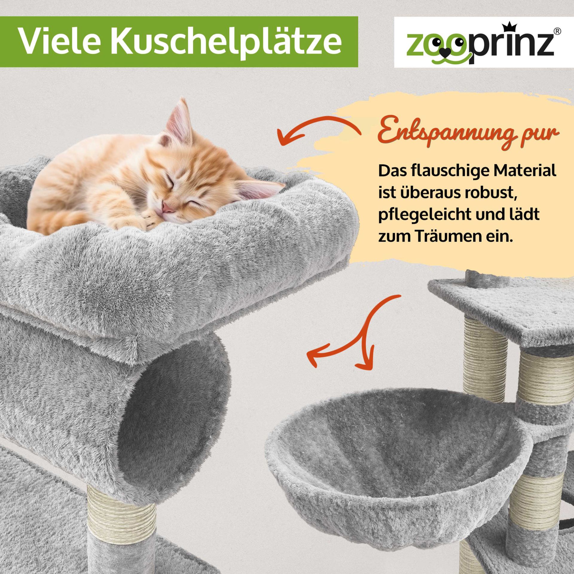 Katzenbaum Emma; viele Kuschelplätze