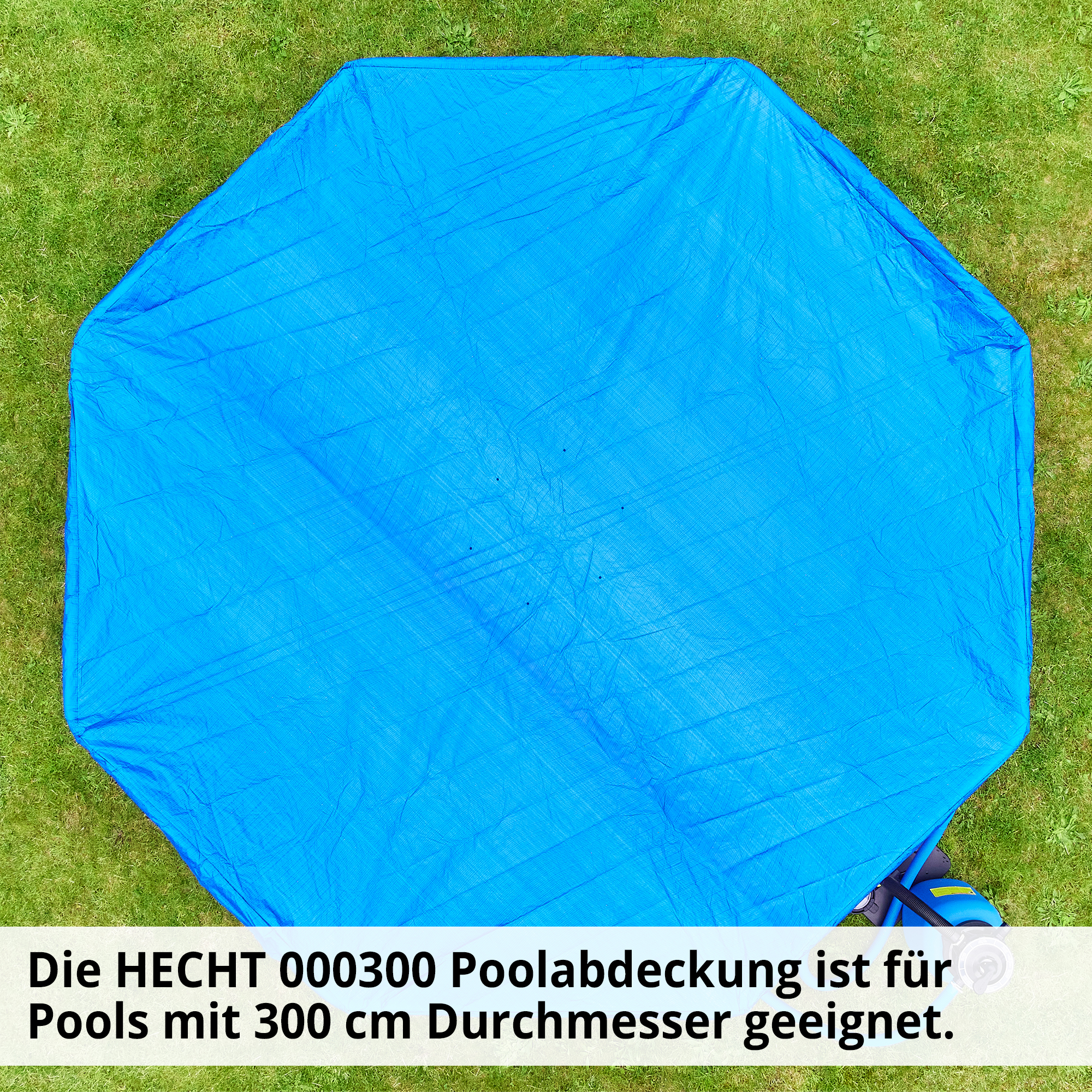 Hecht 000300 Poolabdeckung ist für Pools mit 360cm Durchmesser geeignet