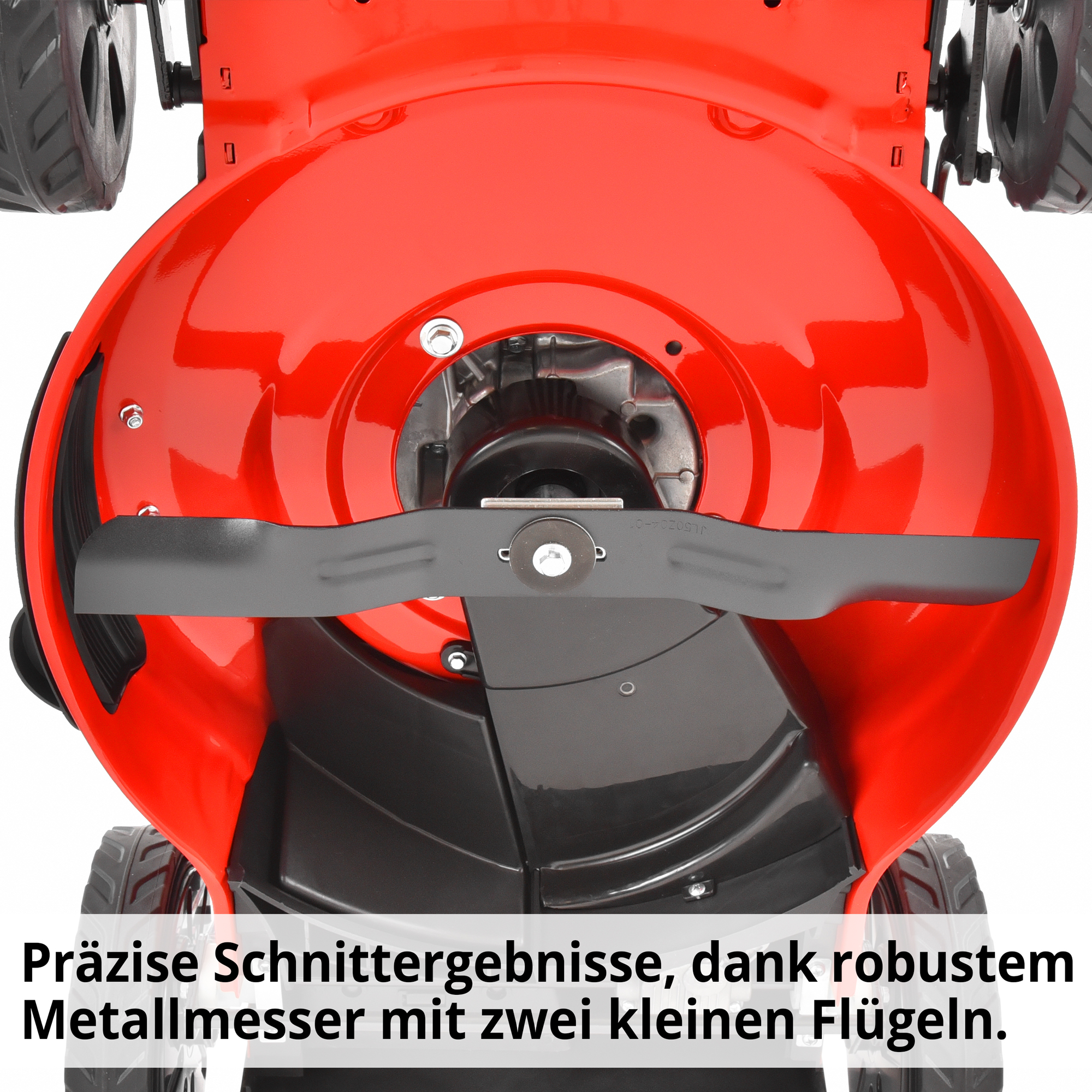 Rasenmäher Benzin Messer Stahl Unterboden Mähdeck Flügel für Schnittqualität (Dieses Bild wurde mit Hilfe von KI generiert.)