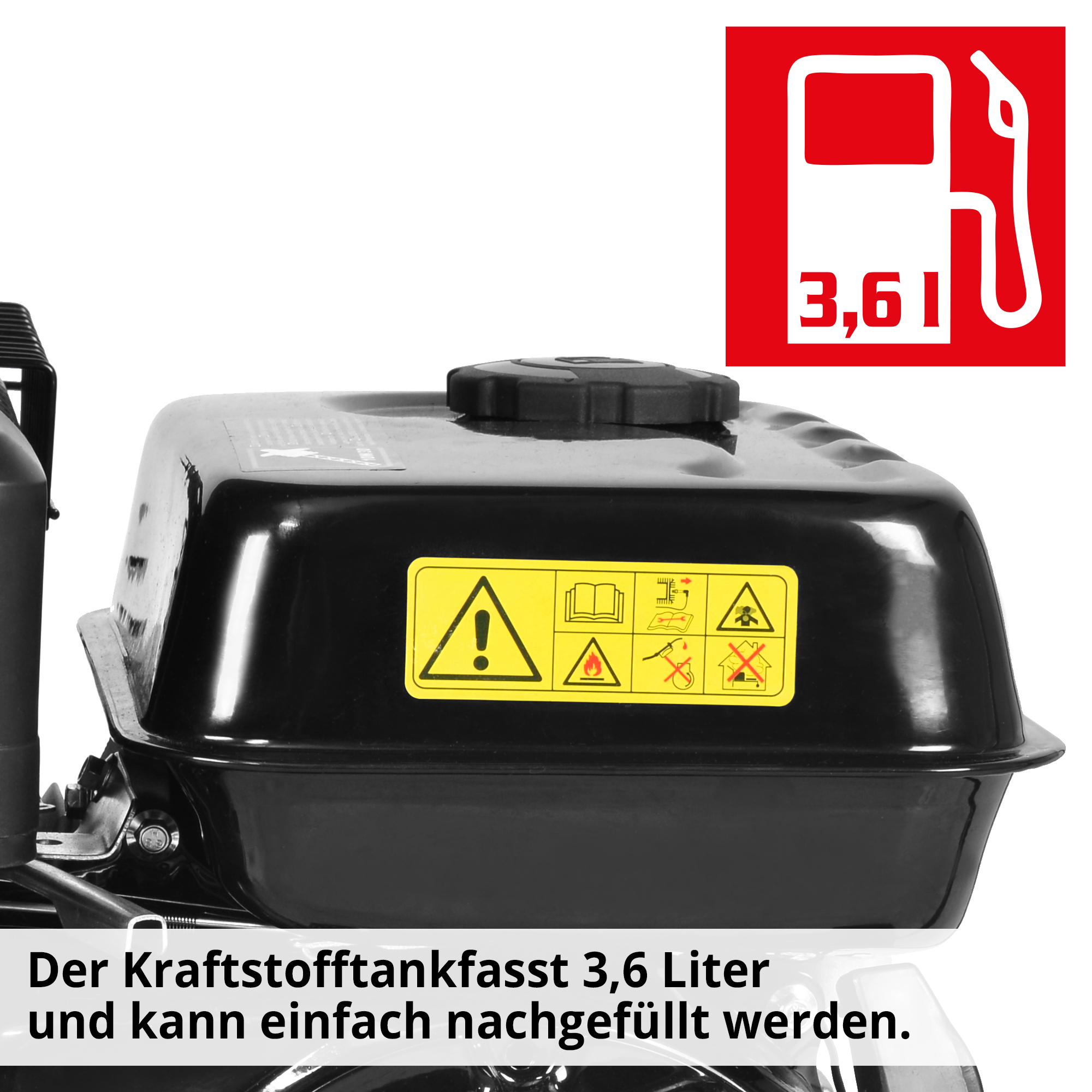 HECHT Benzin Gartenhäcksler 6208 Benzin Gartenhäcksler mit praktischem und sicherem Tank