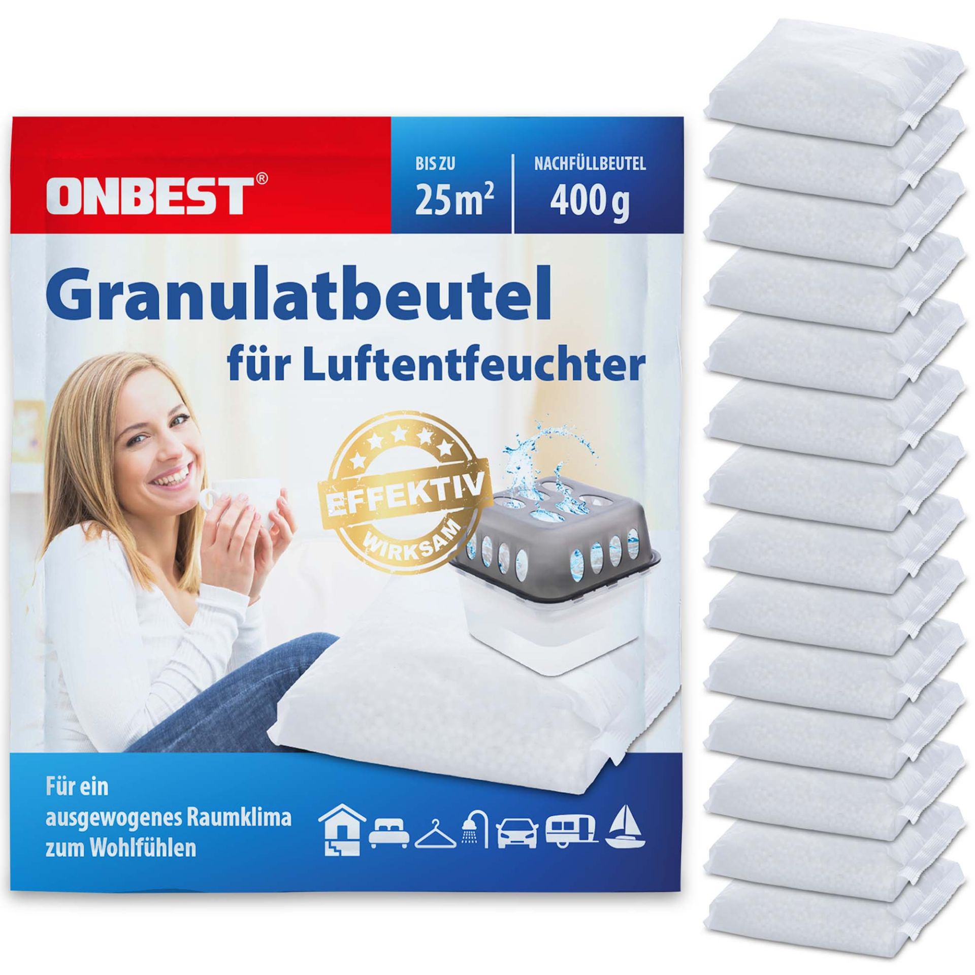 ONBEST, Luftentfeuchter Nachfüllbeutel, Artikelnummer 44001