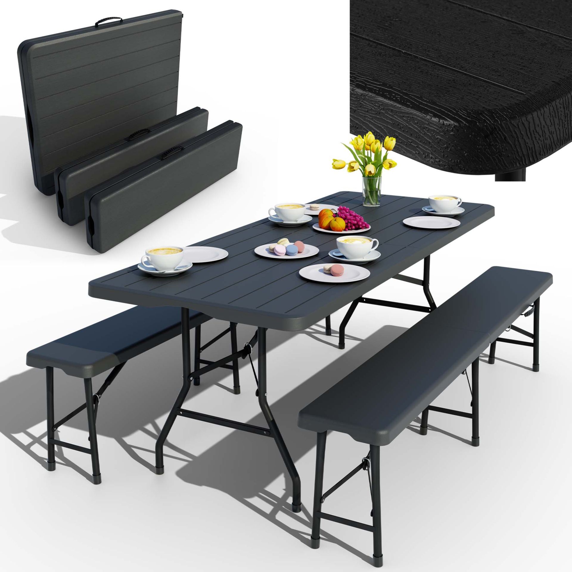 Bierzeltgarnitur Woody - Ideal für den dauerhaften Einsatz im Freien