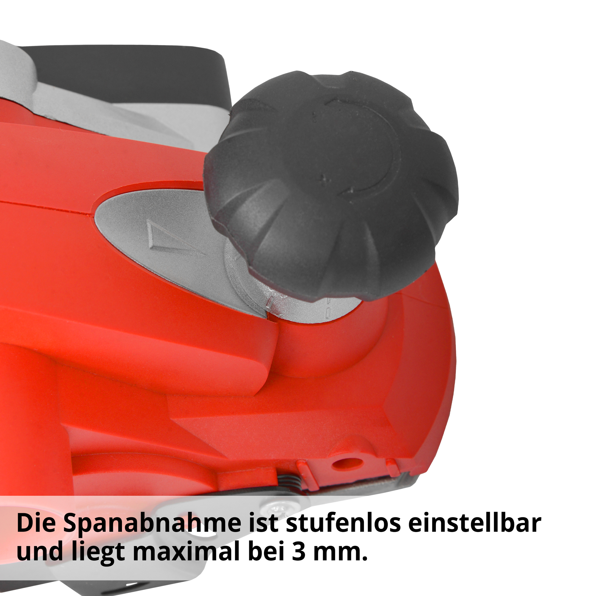 Der Eletrohobel von HECHT hat eine Spanabnahme von maximal 3 mm
