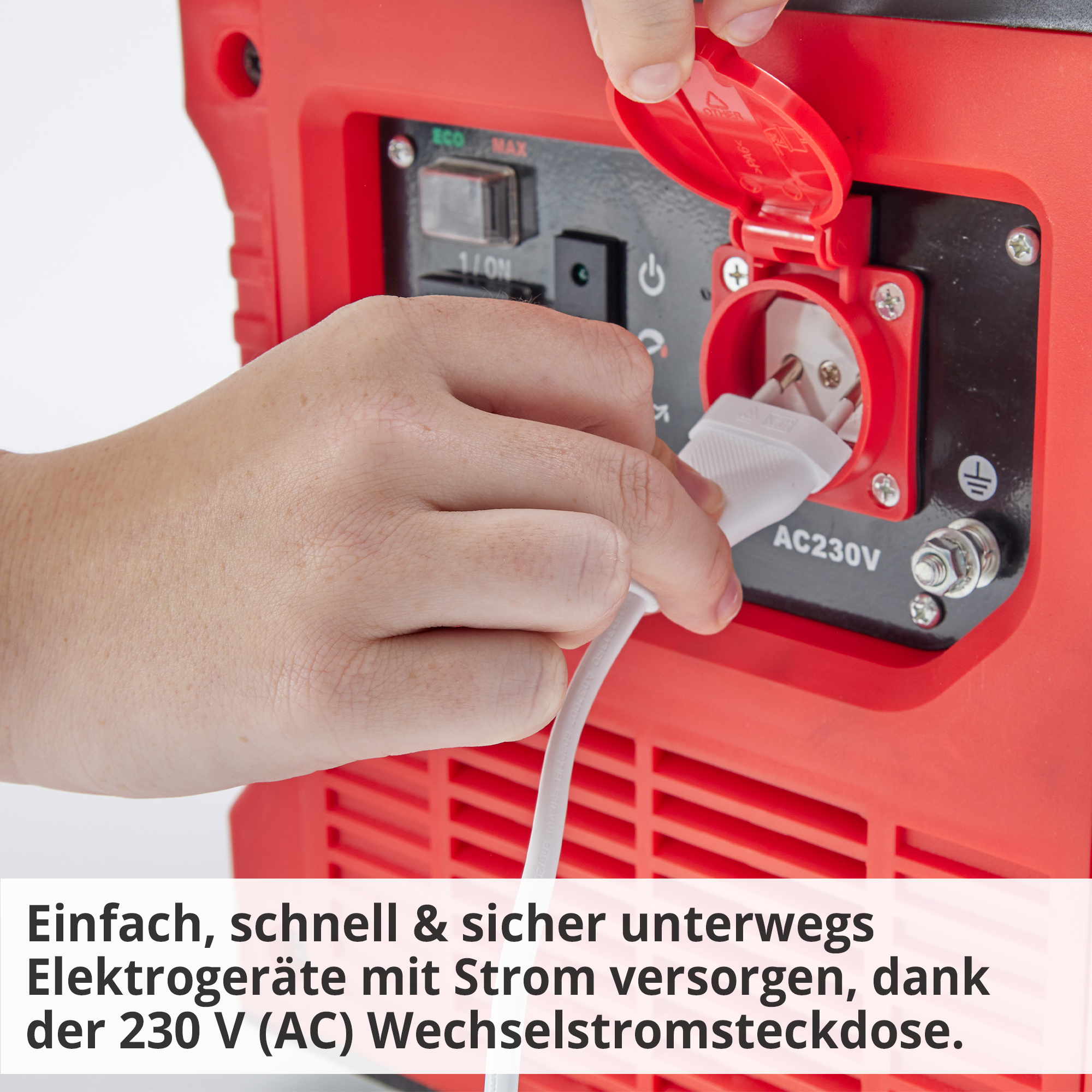 HECHT IG 1100 Inverter; Einfach, schnell & sicher unterwegs Elektrogeräte mit Strom versorgen, dank der 230 V (AC) Wechselstromsteckdose