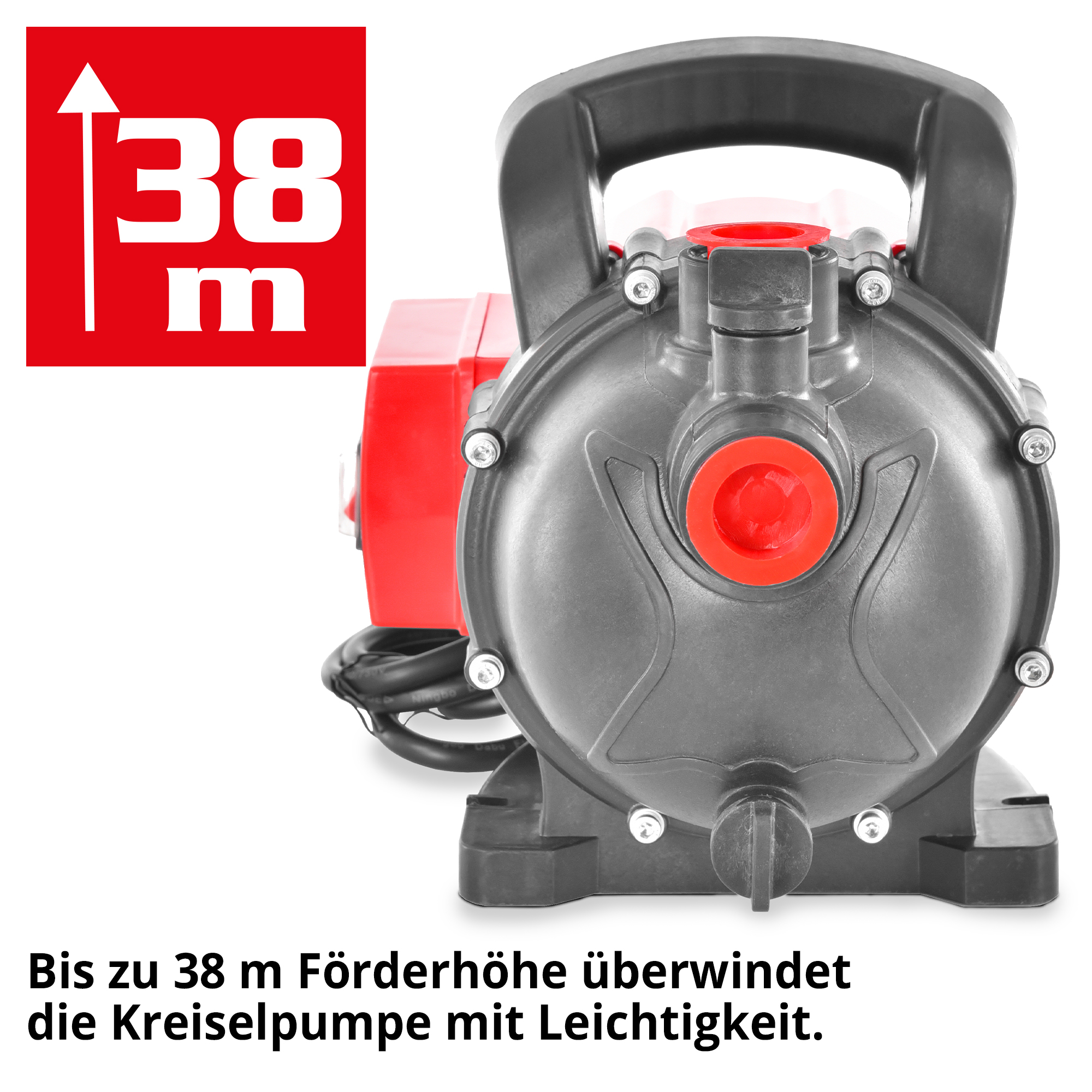 Kreiselpumpe; Bis zu 38 Meter Förderhöhe