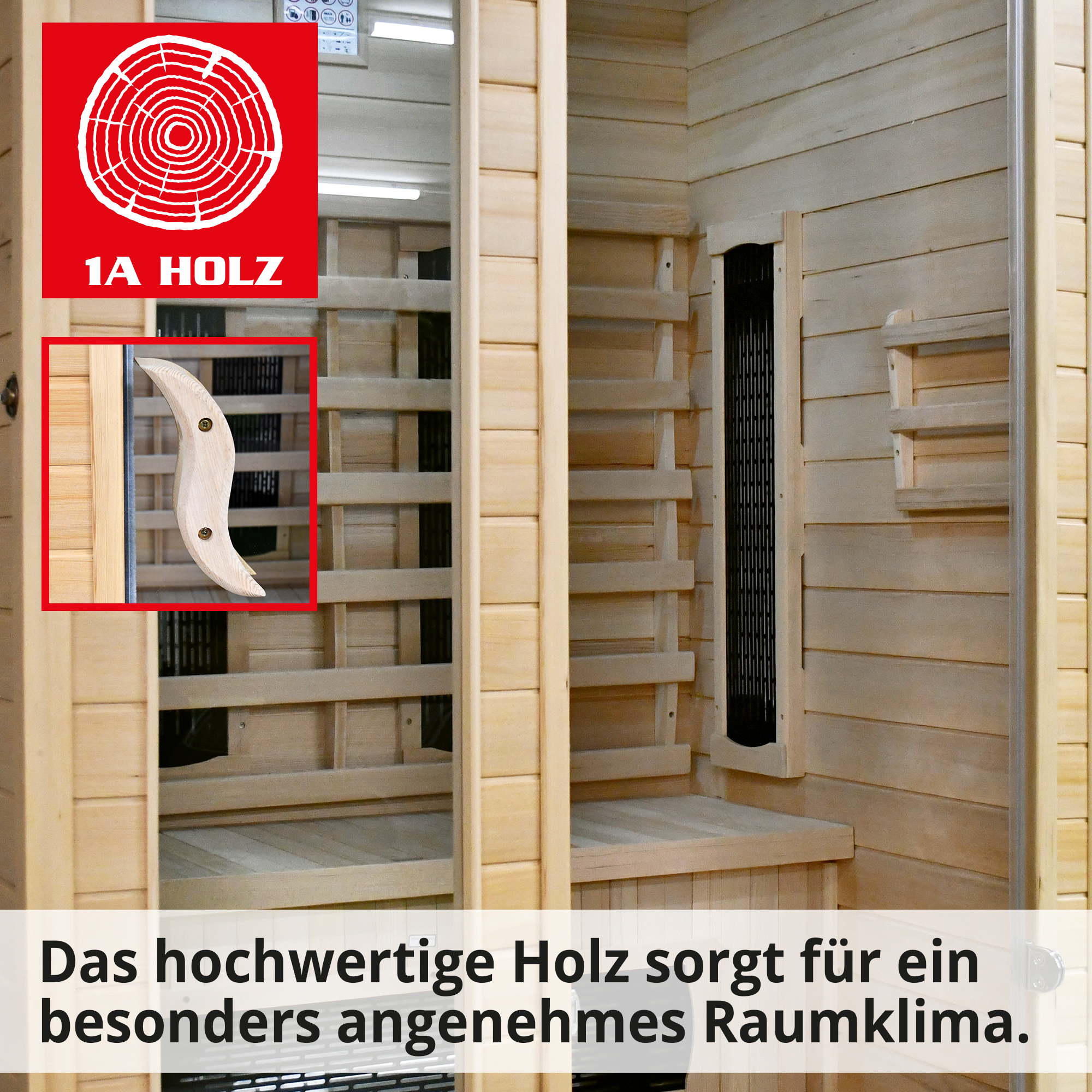 HECHT Infrarotsauna »ACTIVE« Infrarotsauna aus hochwertigem Holz 