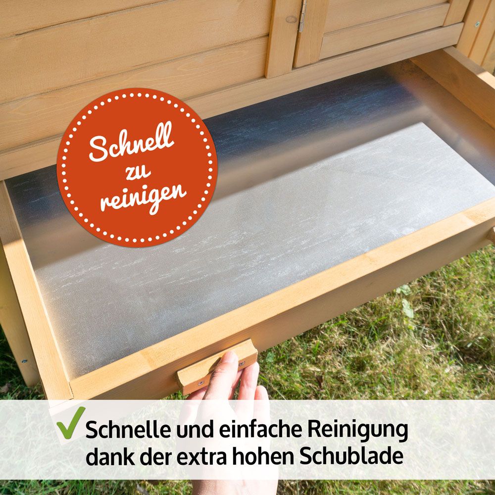 zooprinz Hühnervoliere Komfort XXL Kotschublade zum einfachen und schnellem Reinigen