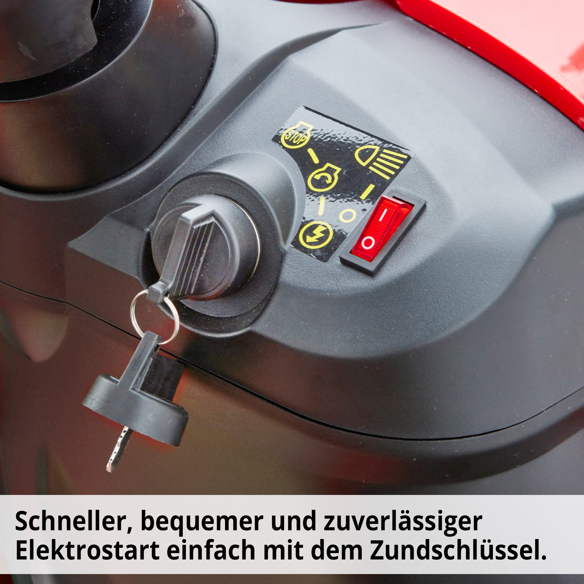 Benzin-Rasentraktor Aufsitzmäher mit Elektrostart einfaches anlassen des robusten 4-Takt Motors 