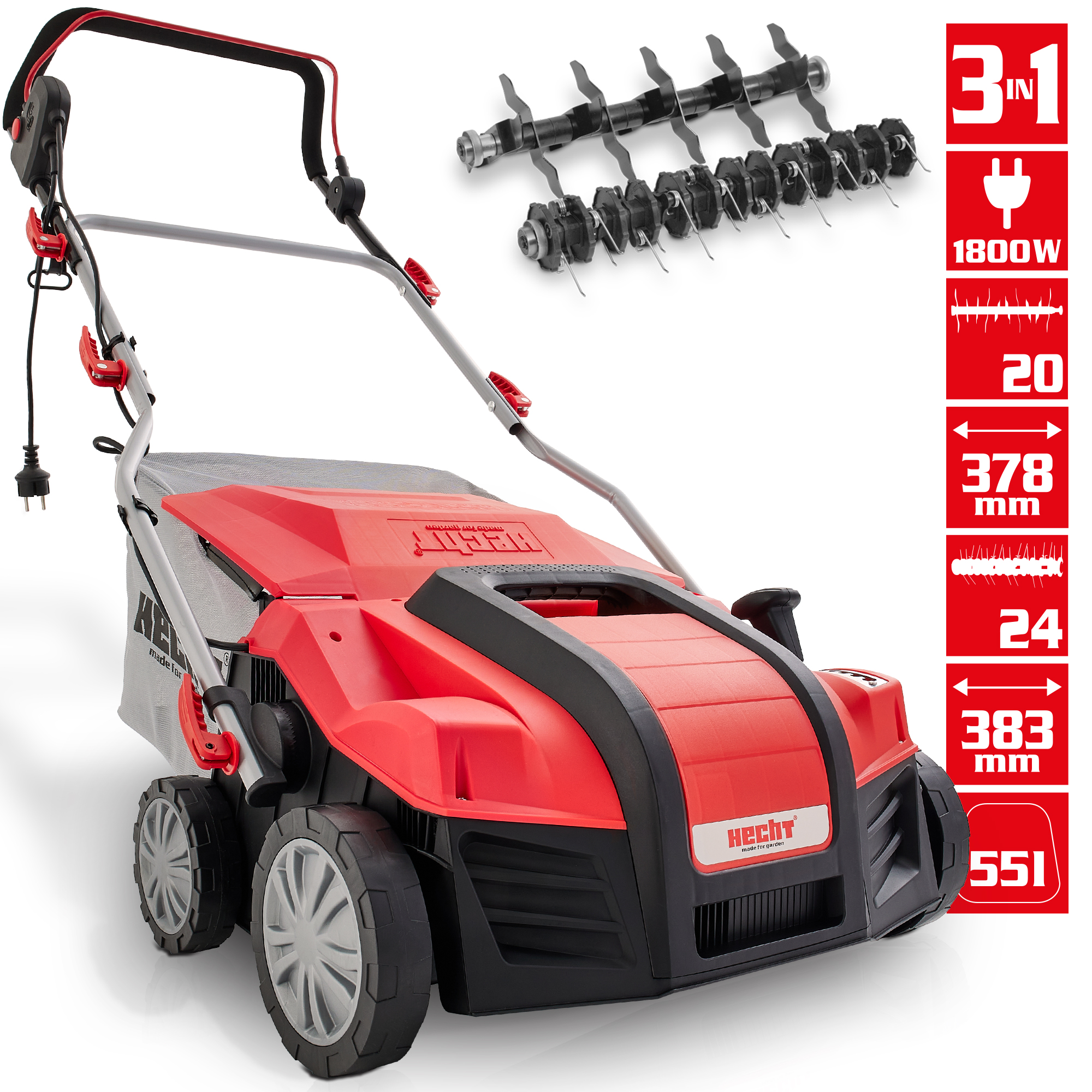 HECHT Elektro Vertikutierer »1848« Mulitfunktion Vertikutierer  HECHT Elektro Vertikutierer »1848« Mulitfunktion Vertikutierer