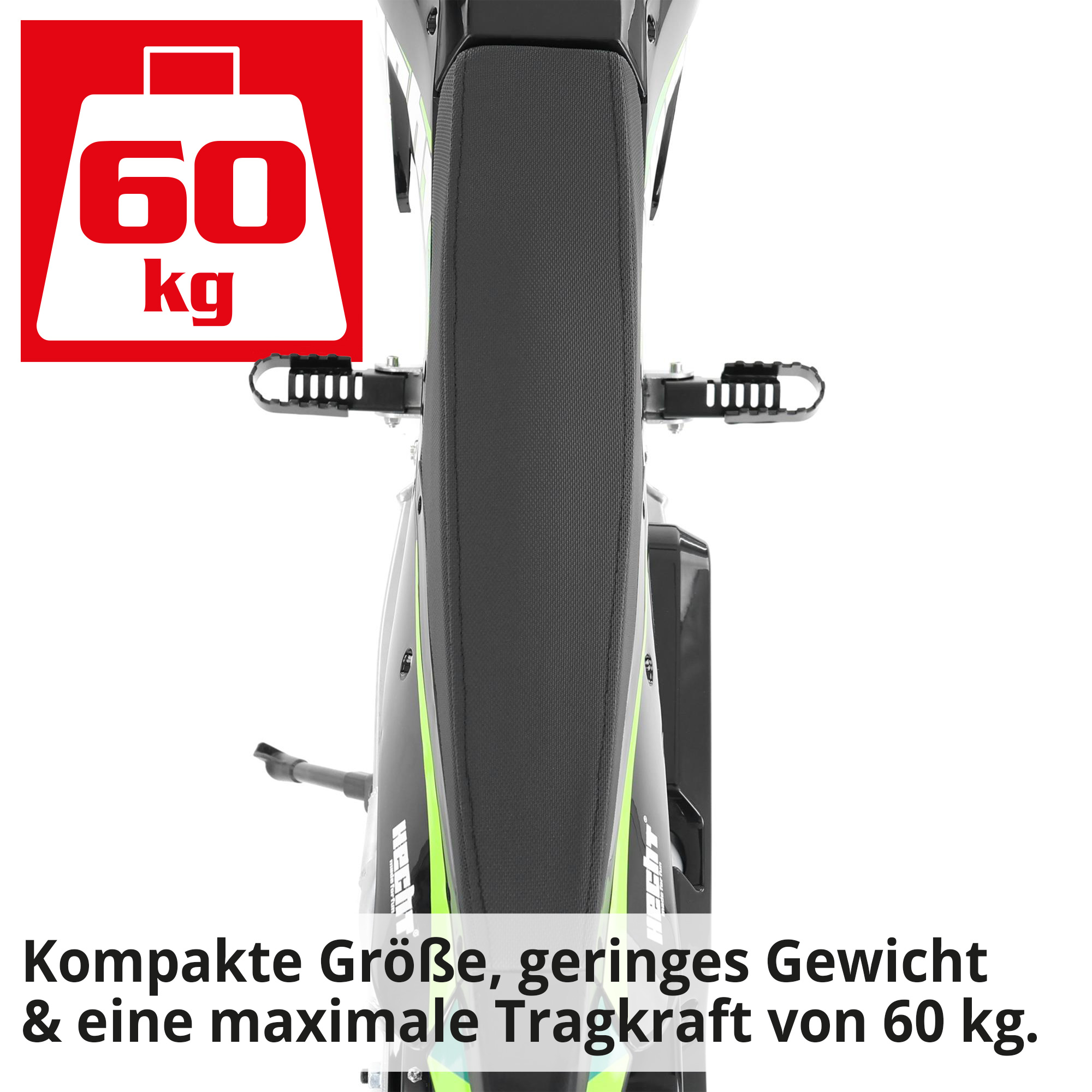 Hecht 54300 Green Pocketbike mit kompakter Größe, geringem Gewicht und eine große maximale Tragkraft