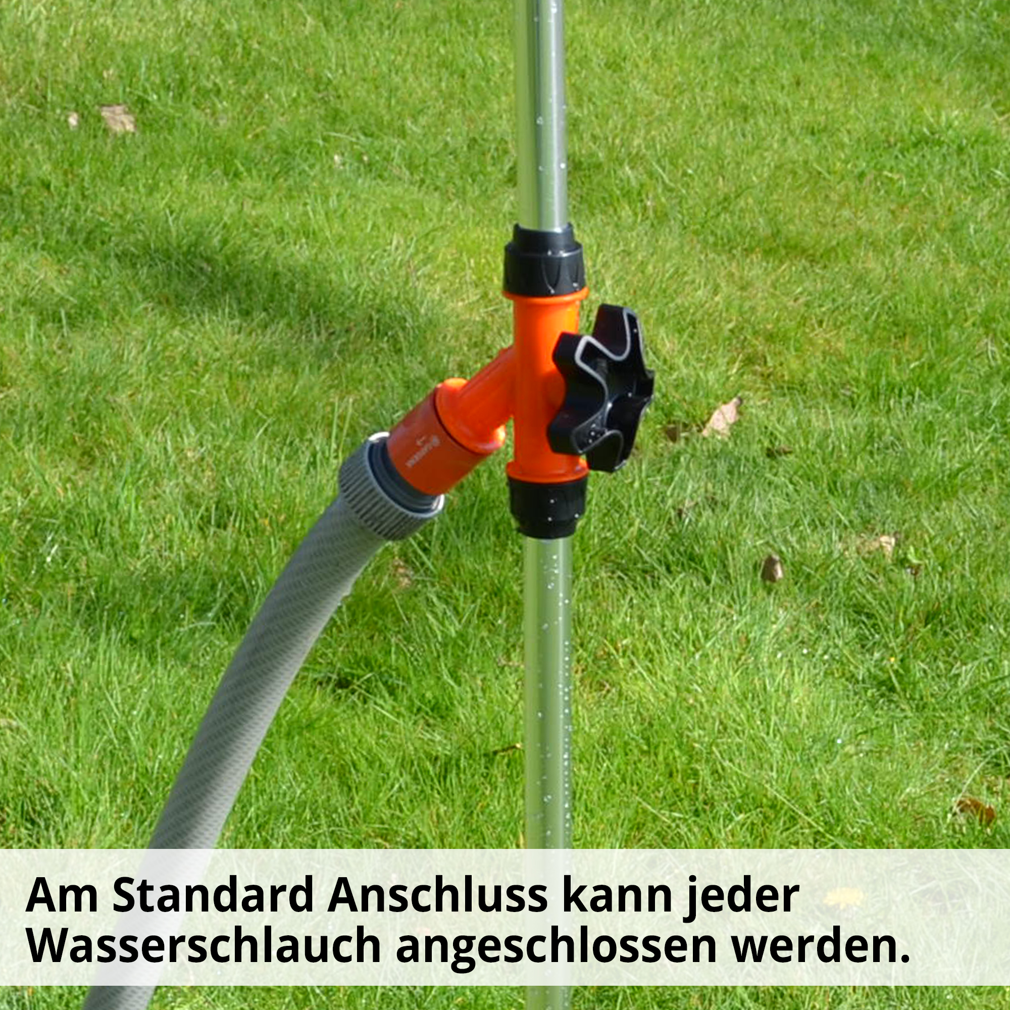 Hecht Gartendusche mit Anschluss für jeden Wasserschlauch 