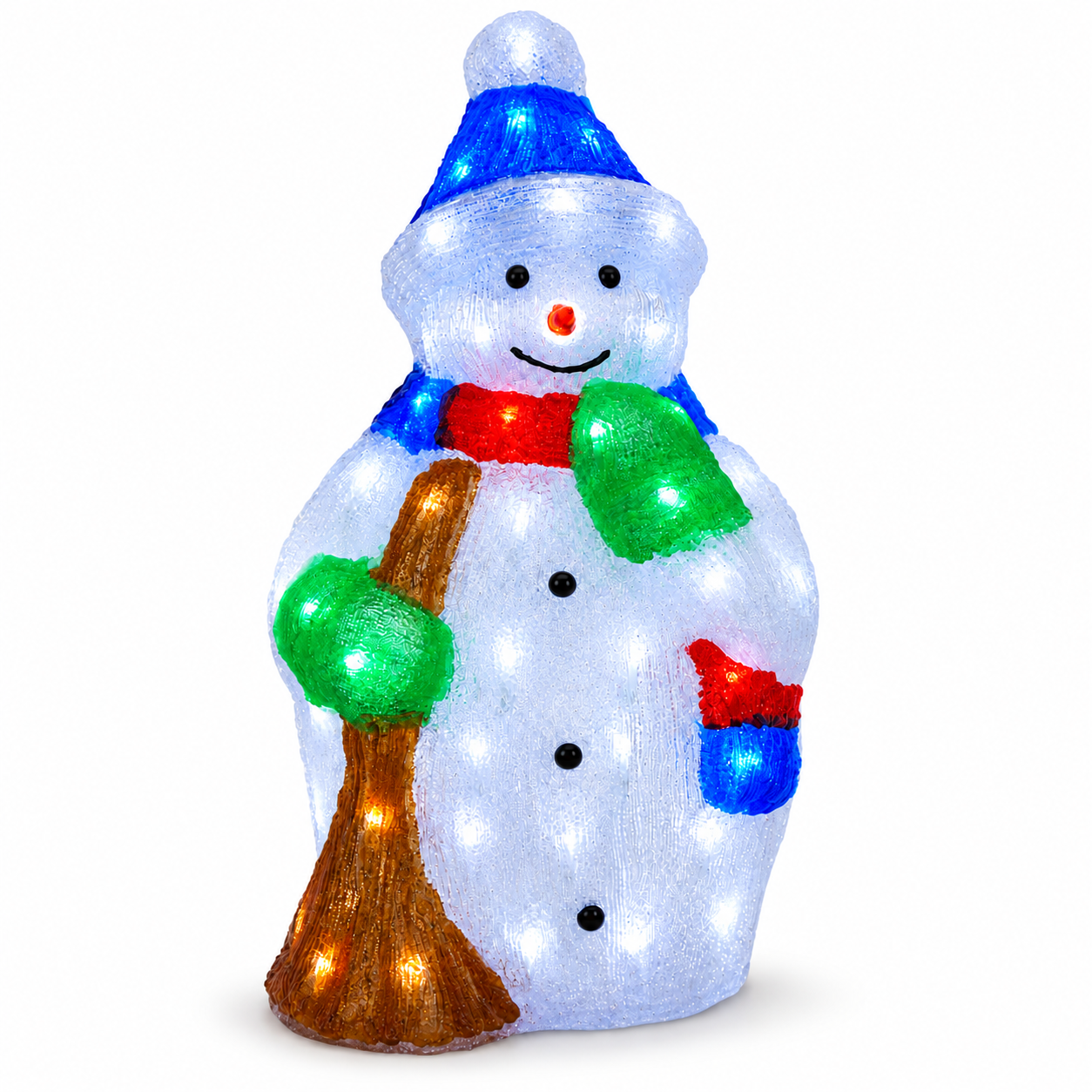 Onbest Schneemann mit LED 30 x 28 x 55 cm 48004 (Dieses Bild wurde mit Hilfe von KI generiert.)