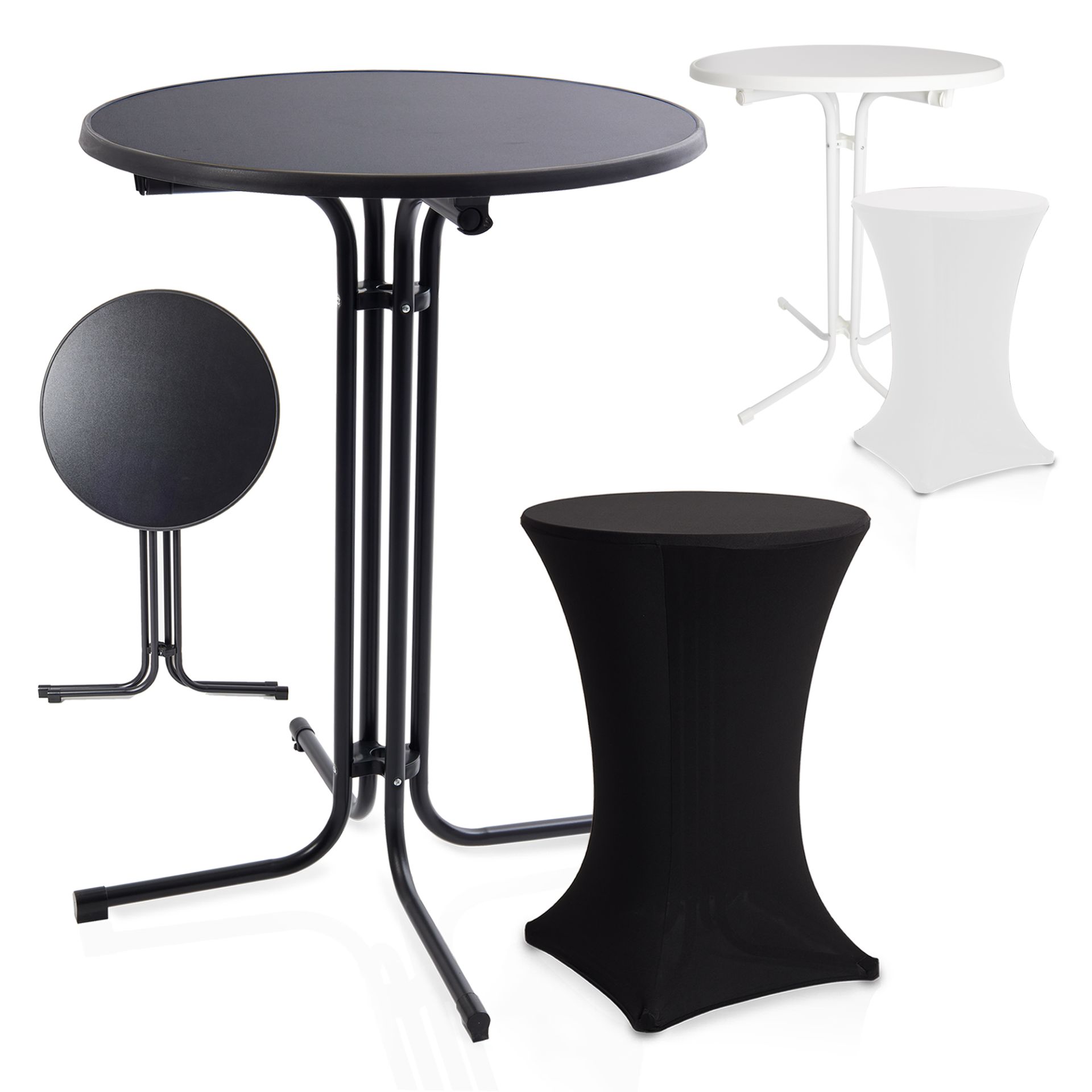 2 verschiedene Farben, schwarz, weiß - Stehtisch
