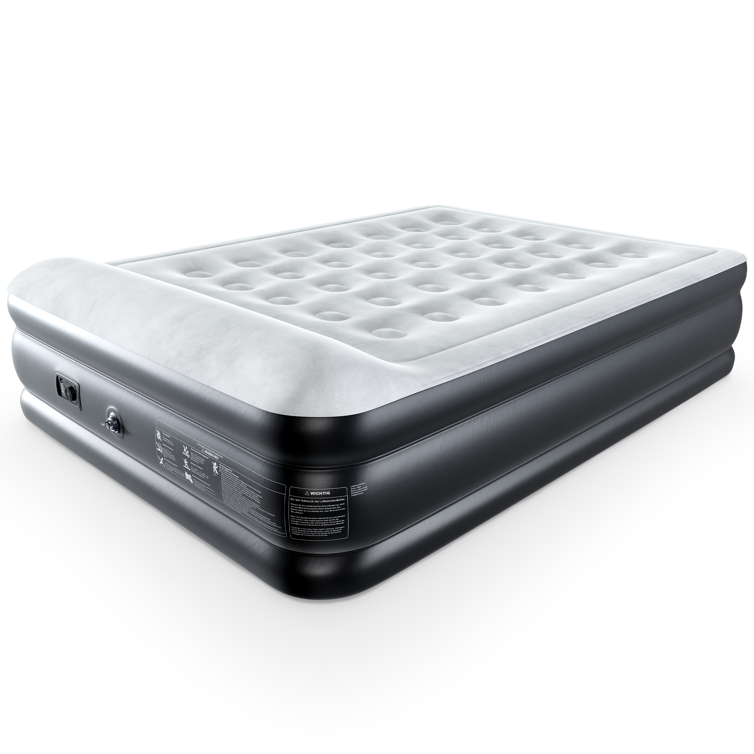 Luftbett Kingsize Schwarz - Komfortable Höhe; Große Queensize