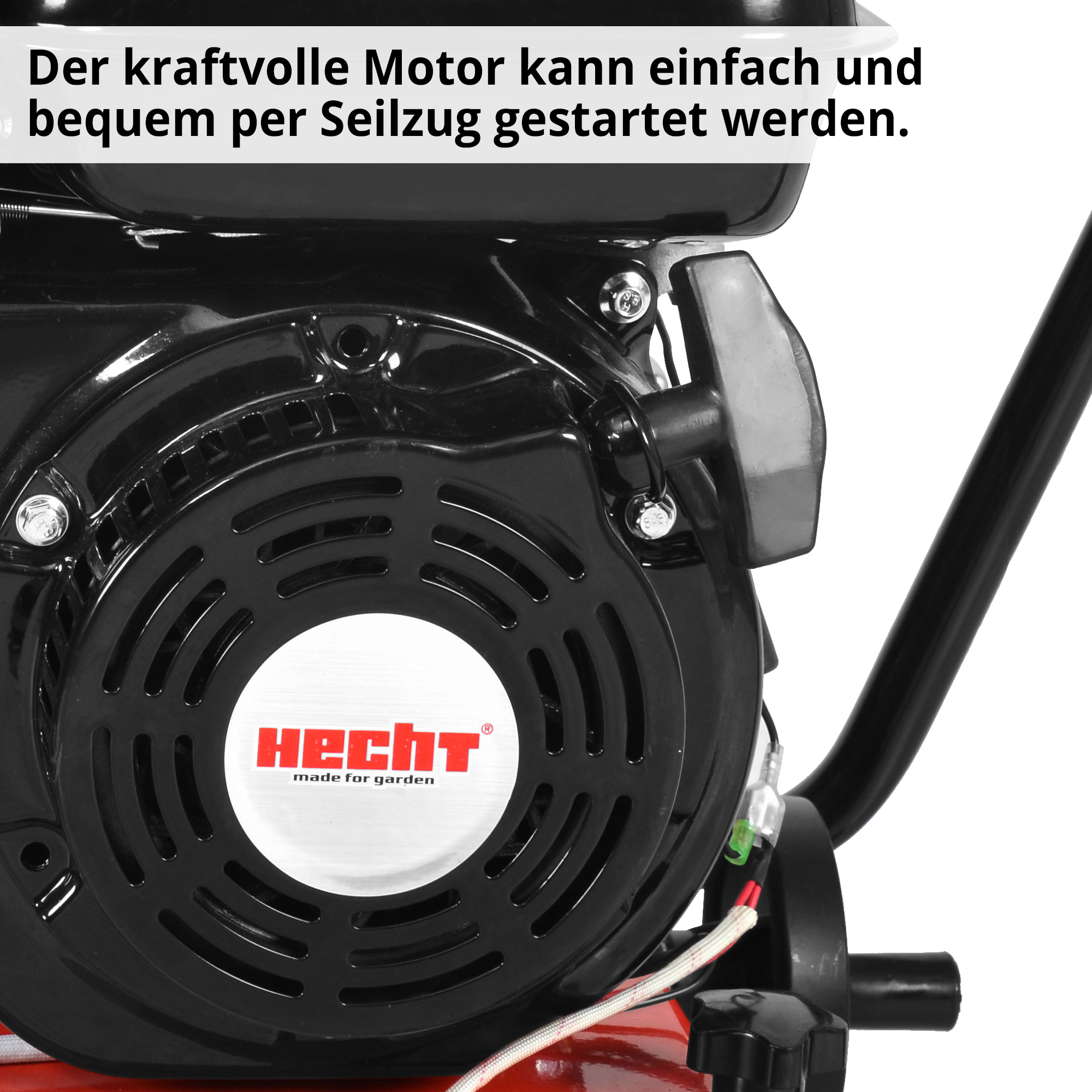 HECHT Benzin Gartenhäcksler 6208 Benzin Gartenhäcksler mit praktischem Seilzug