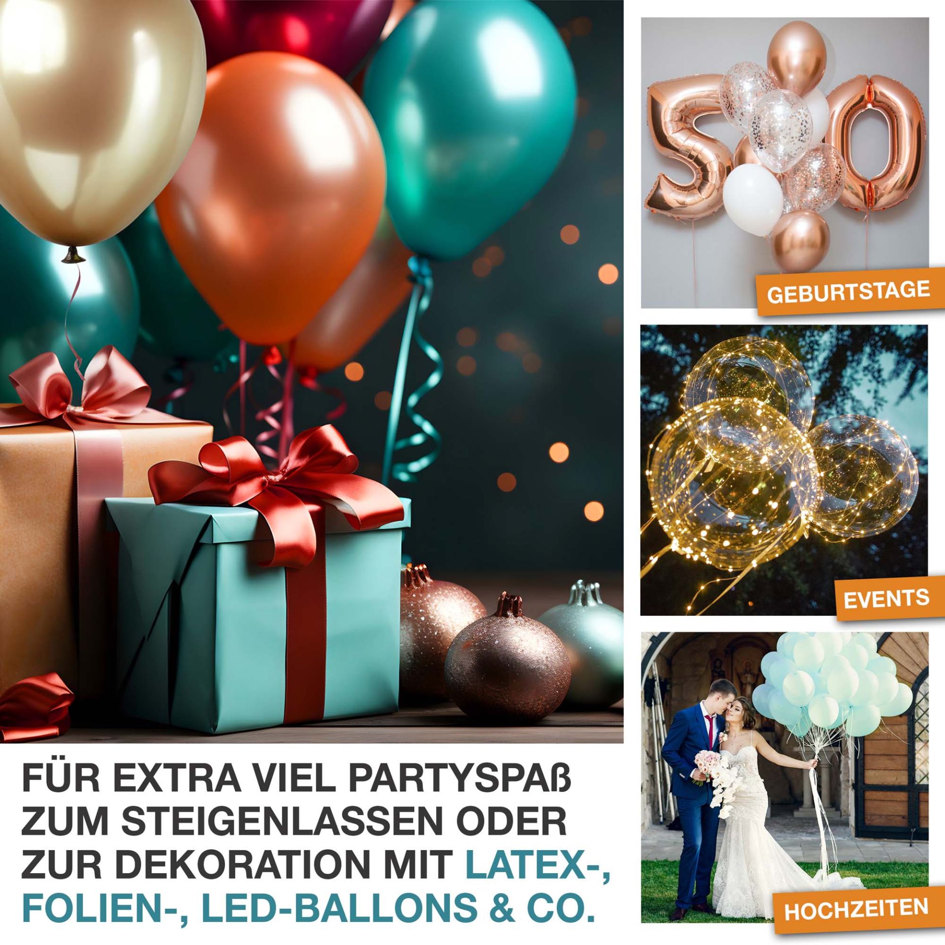 TOM Helium Ballongas HE-700; Zum Steigenlassen oder als Deko