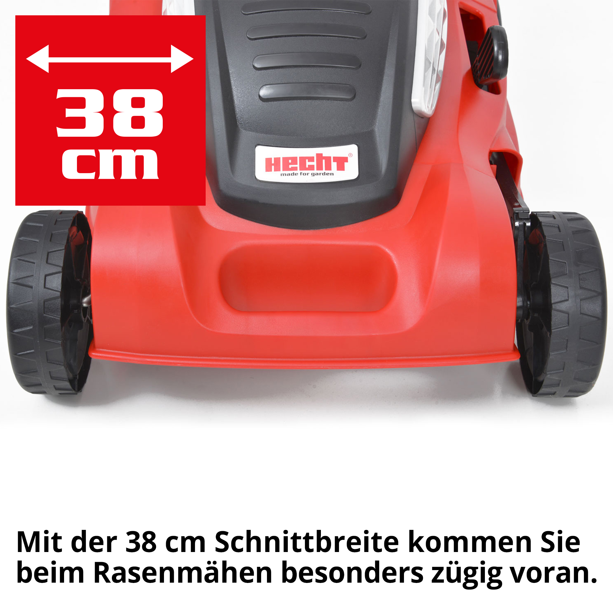 Elektro-Rasenmäher mit 38 cm Schnittbreite ideal für kleine Gärten 