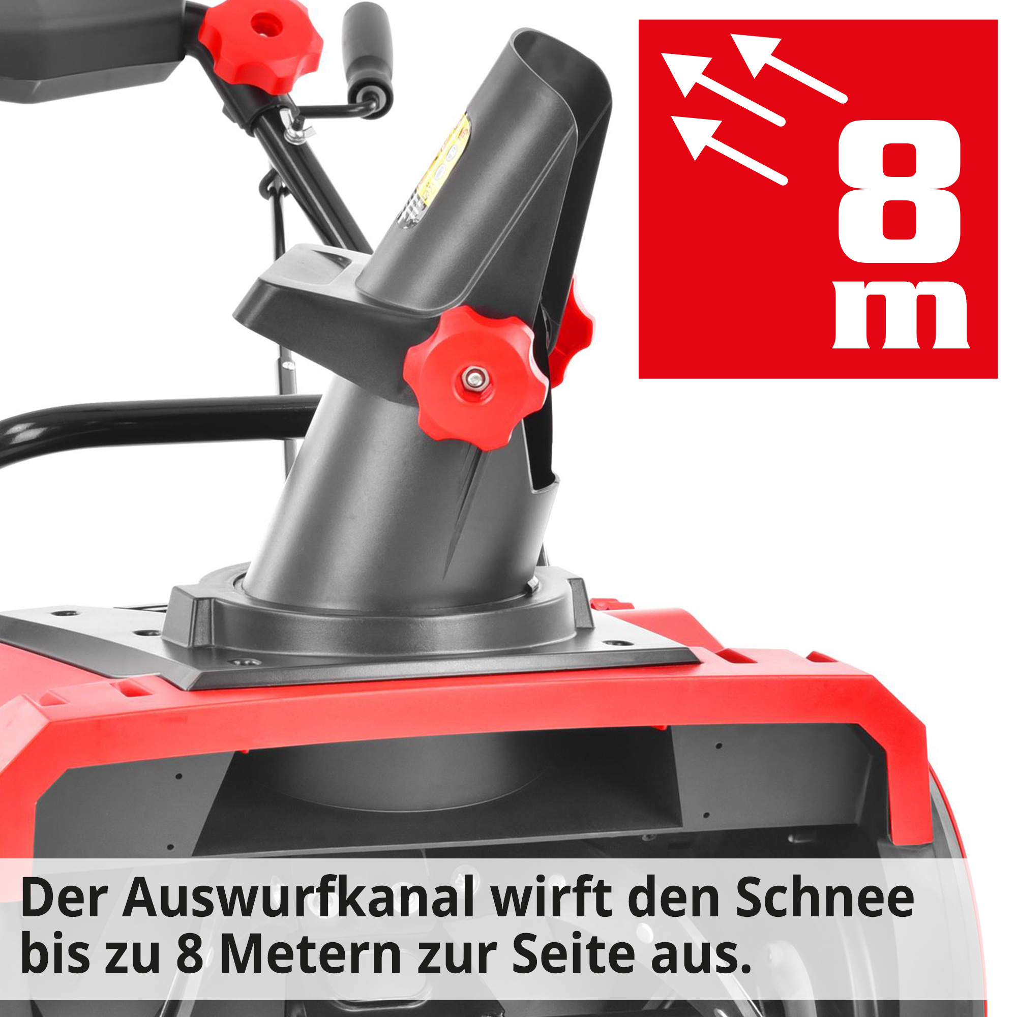 Hecht Elektro-Schneefräse mit 8 m weiten Auswurfkanal 