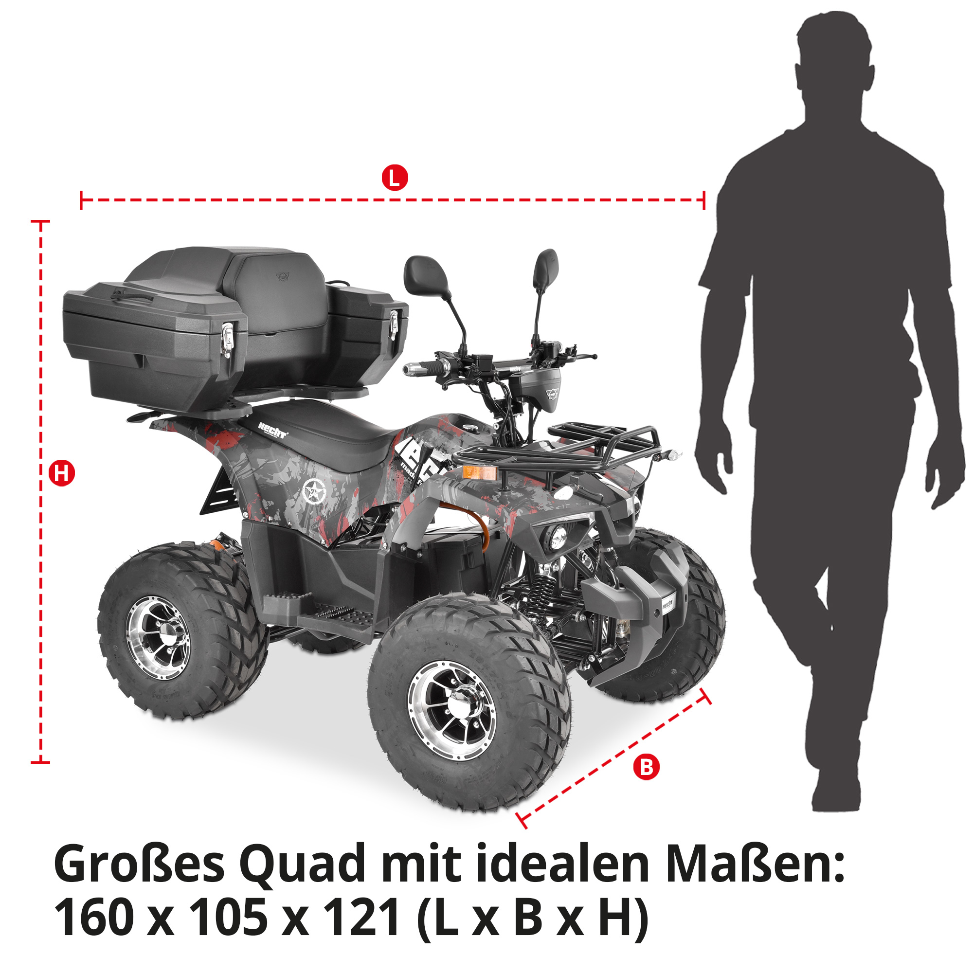 Huron - Quad mit Straßenzulassung mit idealen Maßen 160 x 105 x 121cm