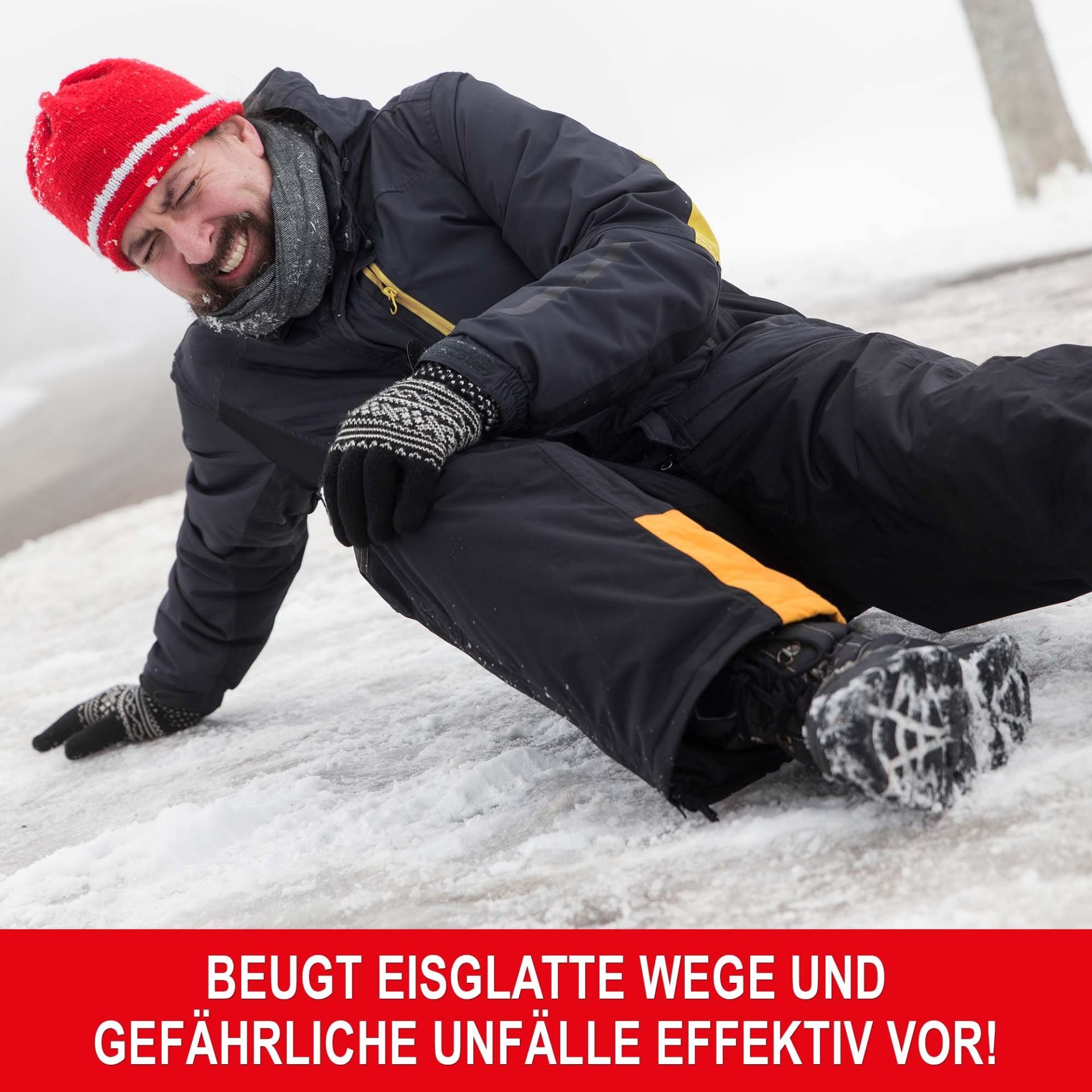 Beugt eisglatte Wege und gefährliche Unfälle effektiv vor - Streusalz Ersatz