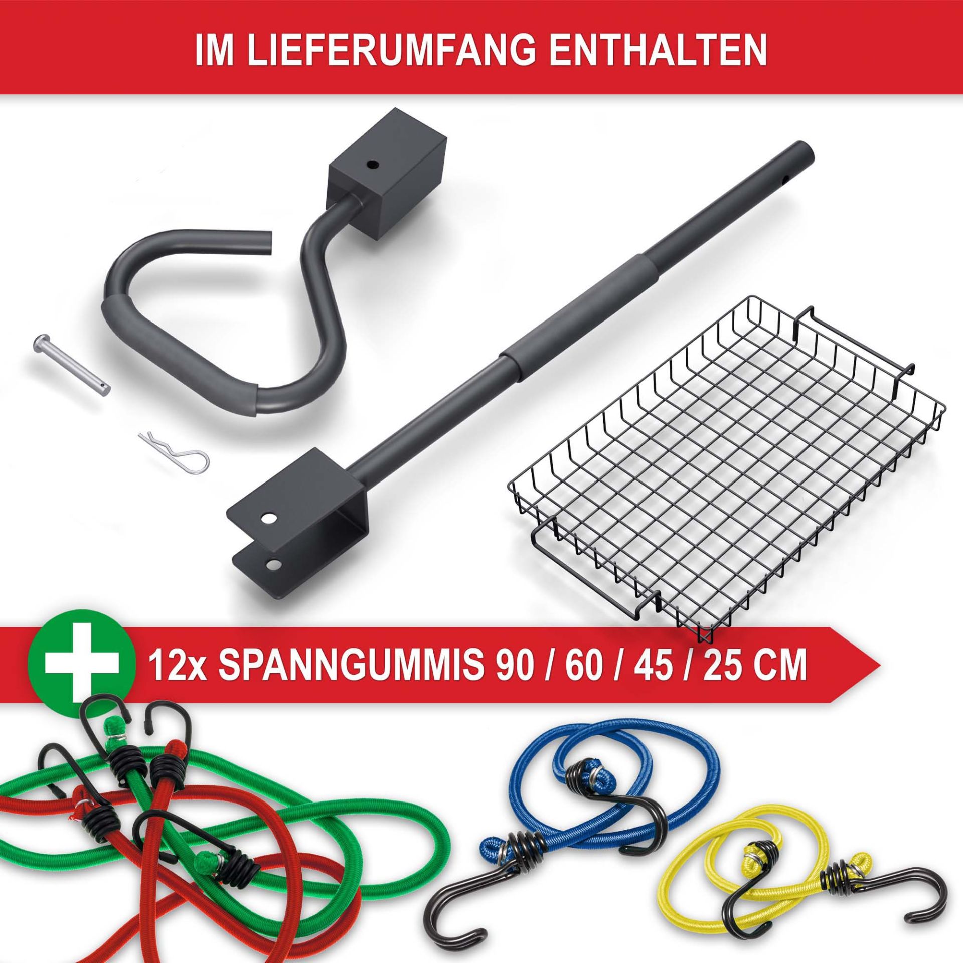 Transportwagen - 12 Spanngummis in verschiedenen Größen inklusive