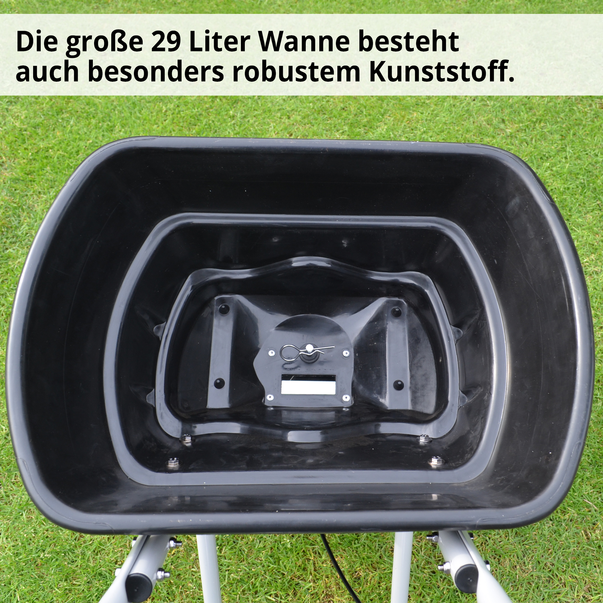 Hecht Streuwagen 229 mit 29 Liter Volumen und robusten Kunststoff 