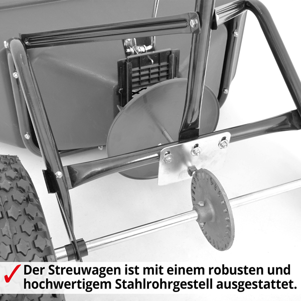 Streuwagen HECHT – stabiles Stahlrohrgestell für langlebige Nutzung auf jedem Untergrund