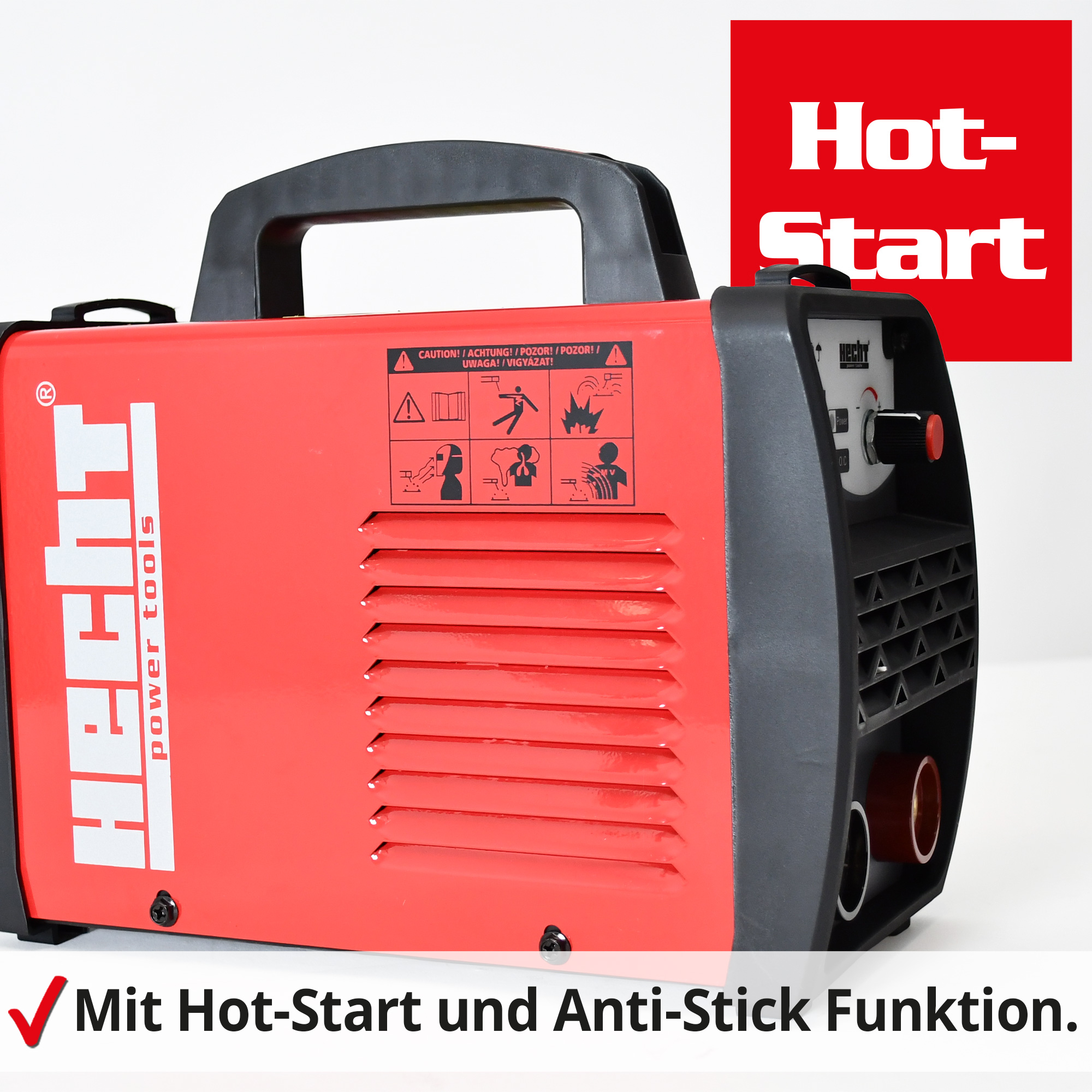 Hecht 1824 MMA Inverter Schweißgerät; Mit Hot-Start und Anti-Stick Funktion