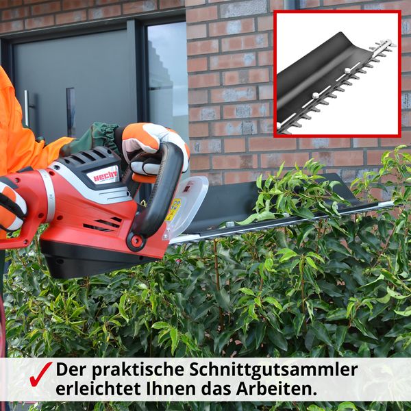 HECHT Elektro Heckenschere 611 Elektro Heckenschere mit praktischem Schnittgutsammler