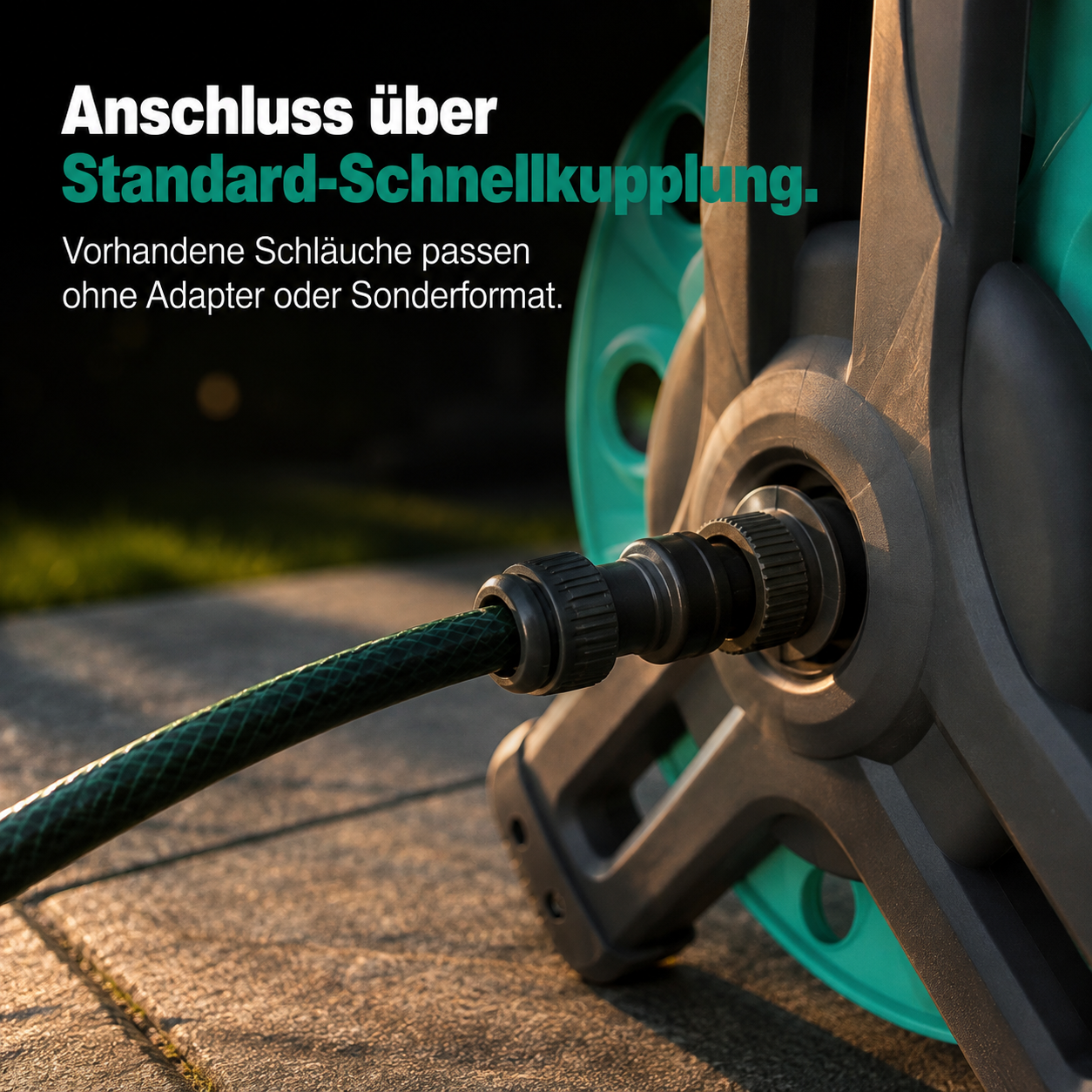 ONBEST Schlauchtrommel mit Standard-Schnellkupplung für den Gartenschlauch