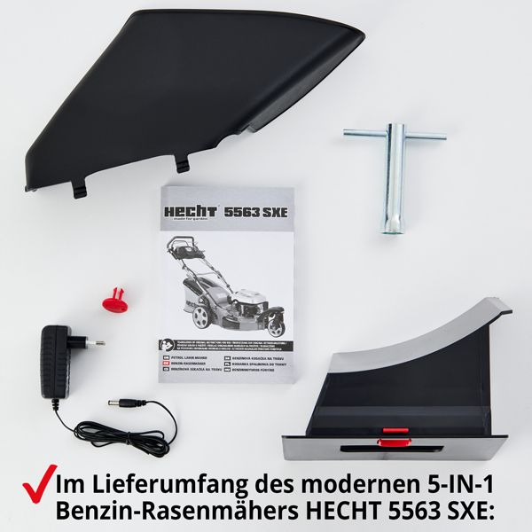 HECHT Benzin Rasenmäher 5563 SXE Lieferumfang