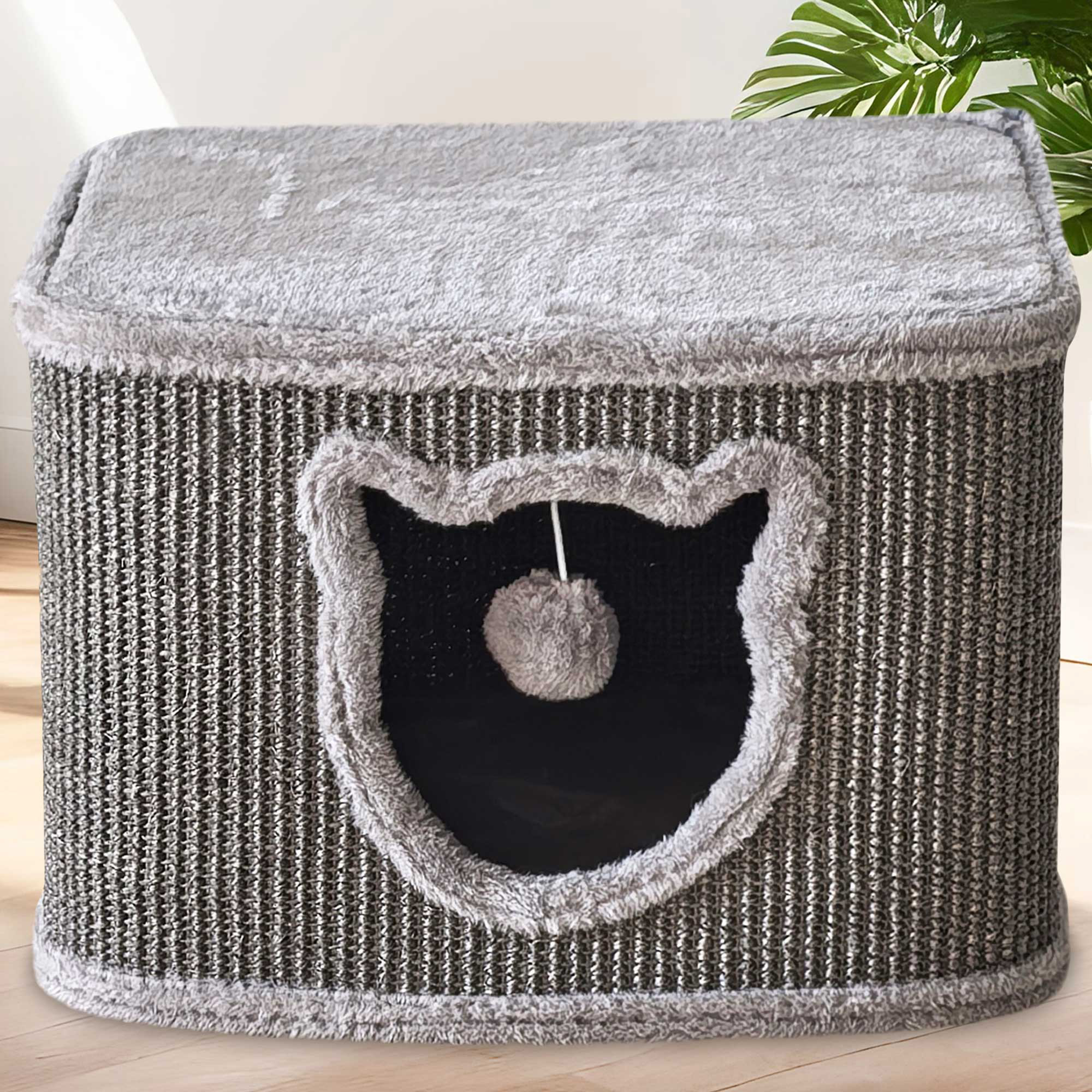 Zooprinz Katzenhaus Sisal Grau