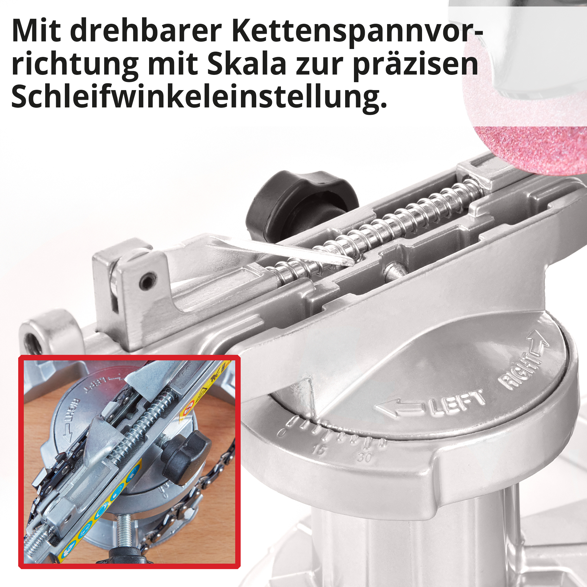 HECHT Kettenschärfgerät »9« anpassungsfähig dank Kettenspannvorrichtug 