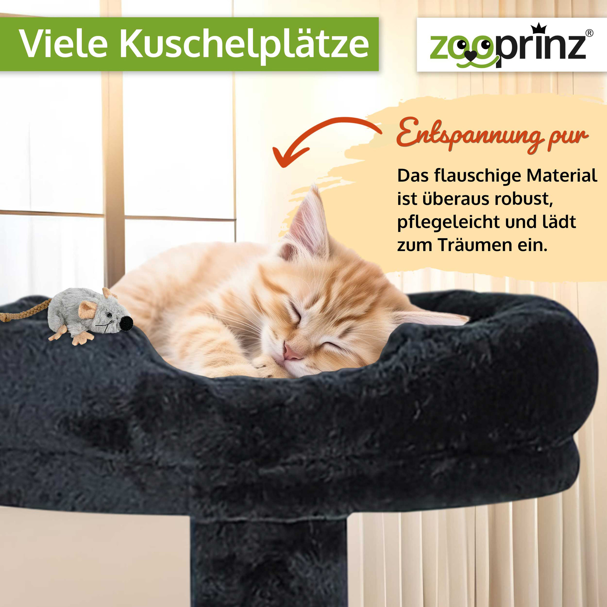 Katzenbaum Lola; Viele Kuschelplätze