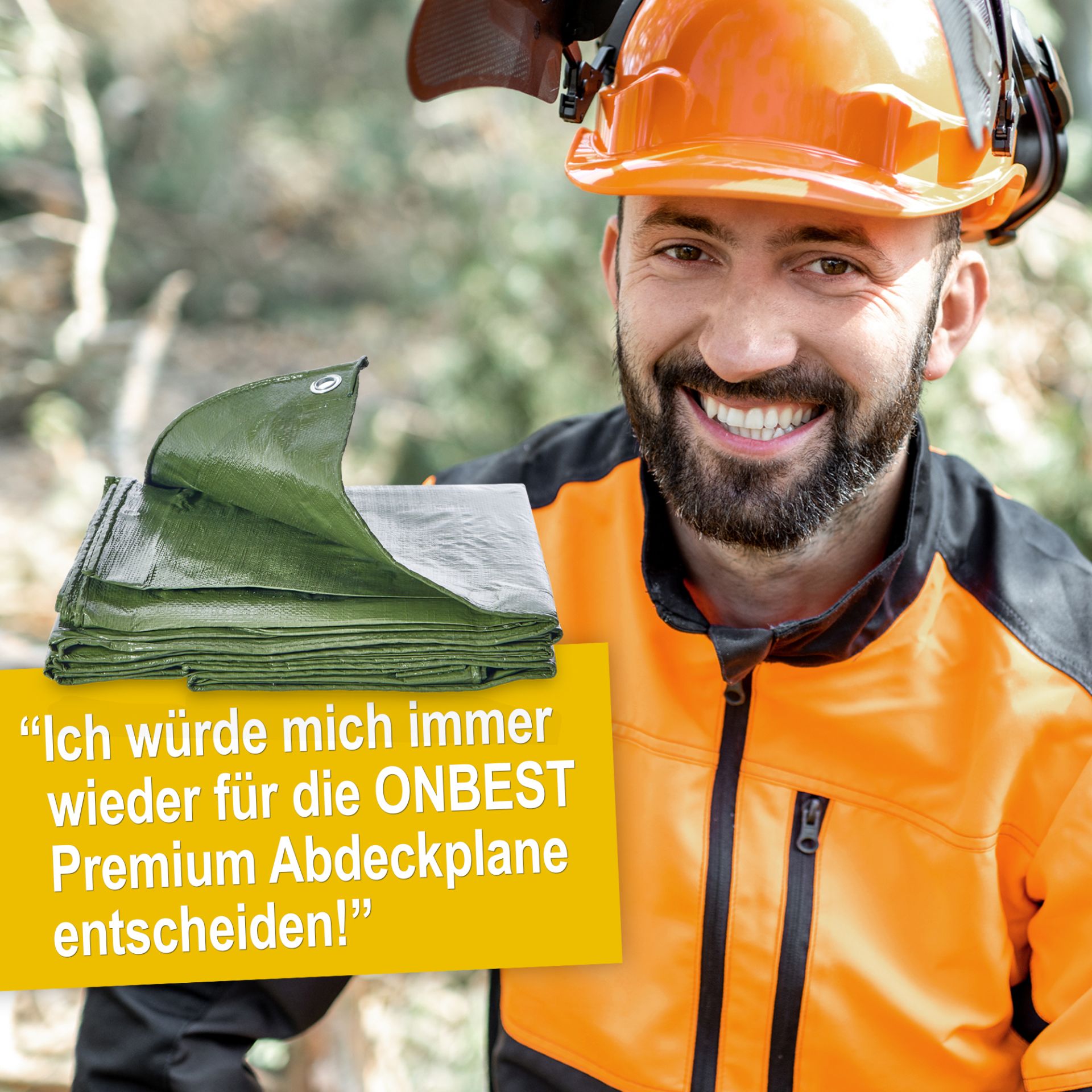 Abdeckplane 140 g/qm XXL - Empfohlen von Förster