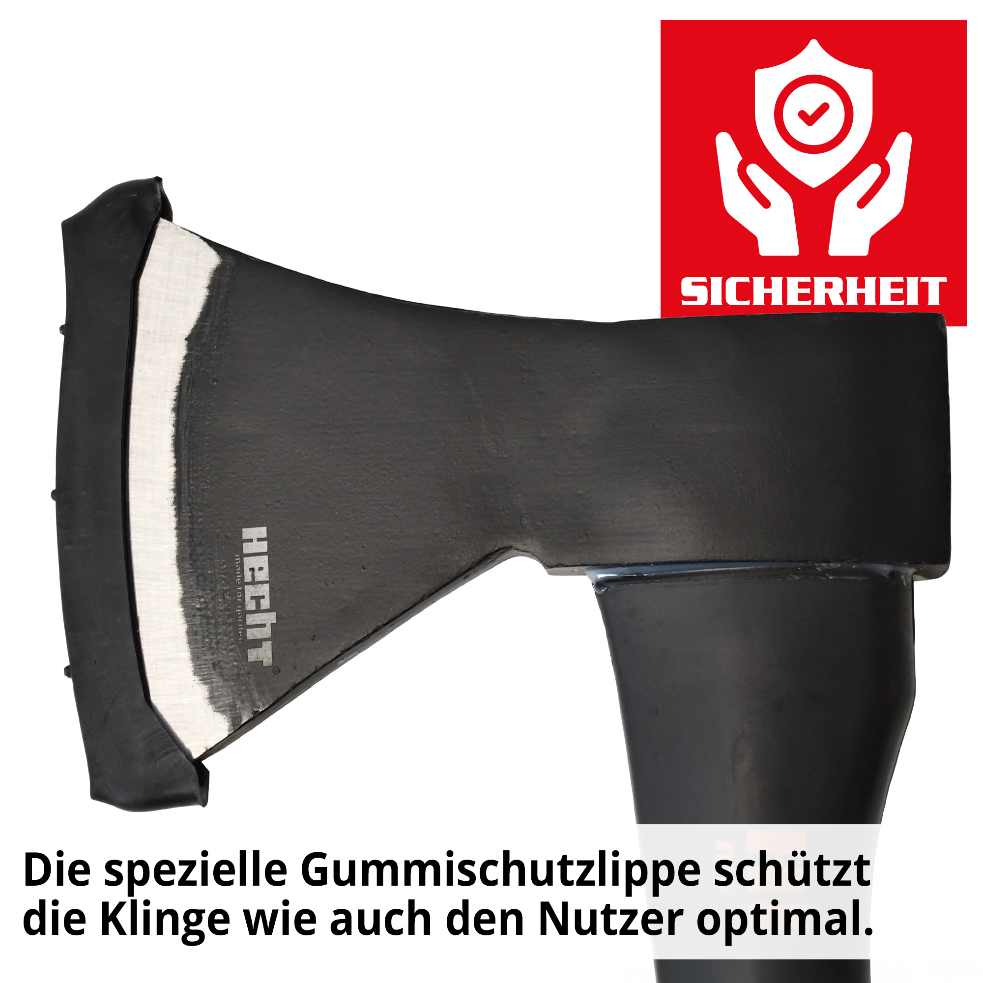 HECHT 4er Axt Set »Nr. 3« Axt-Set inklusive Gummischutzlippe zum Schutz