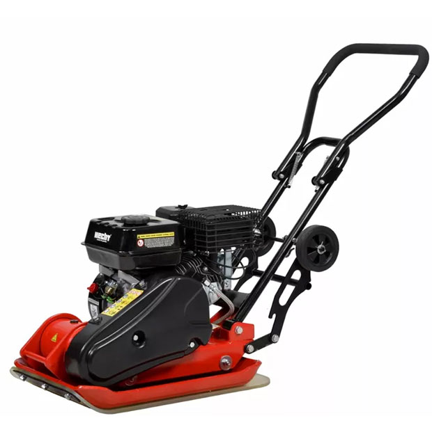 Rüttelplatte; 5500 Vibrationsstöße pro Minute, 63 kg schwere Platte