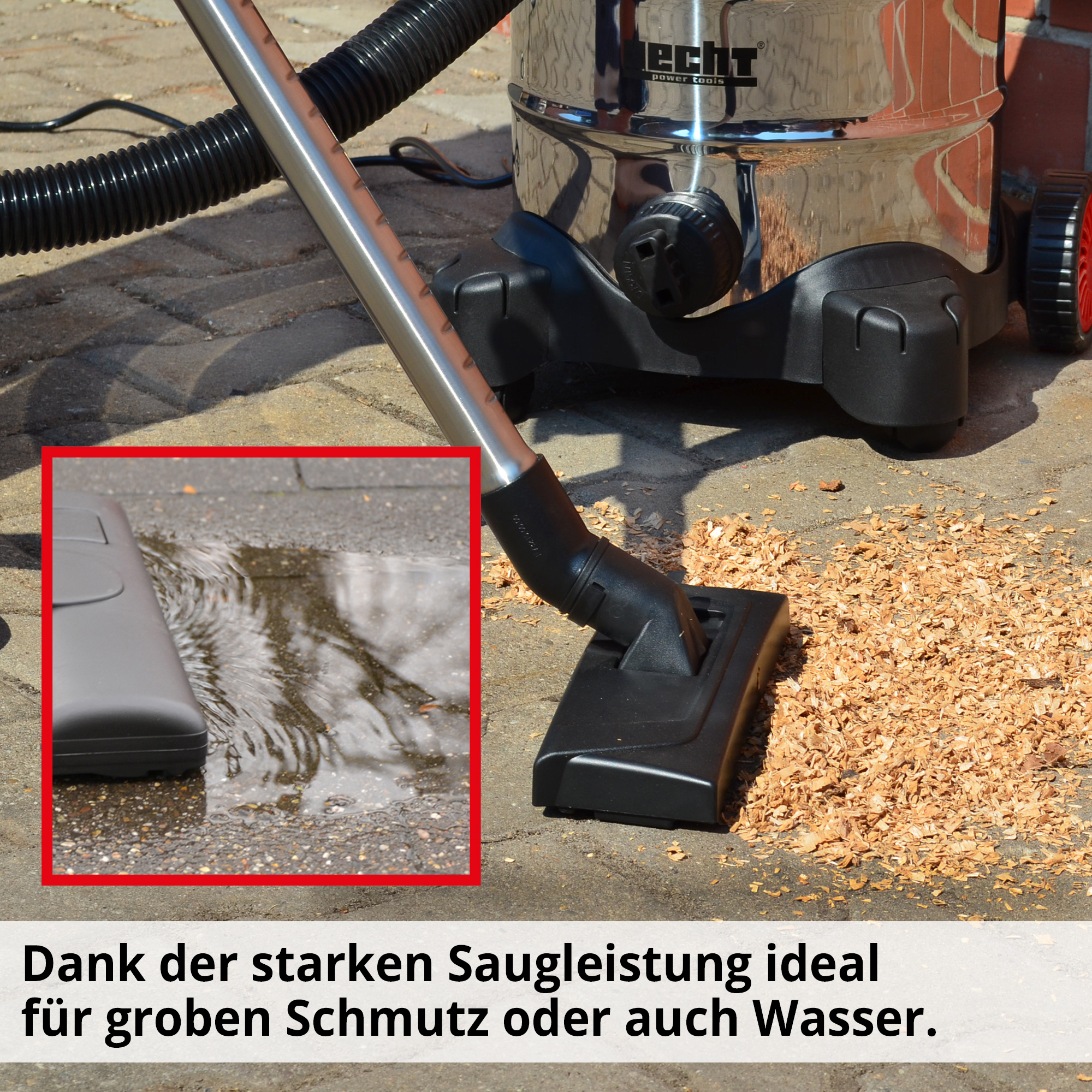 HECHT Industriesauger 8314 Z Trocken-und Nasssauger für groben Schmutz und Wasser 