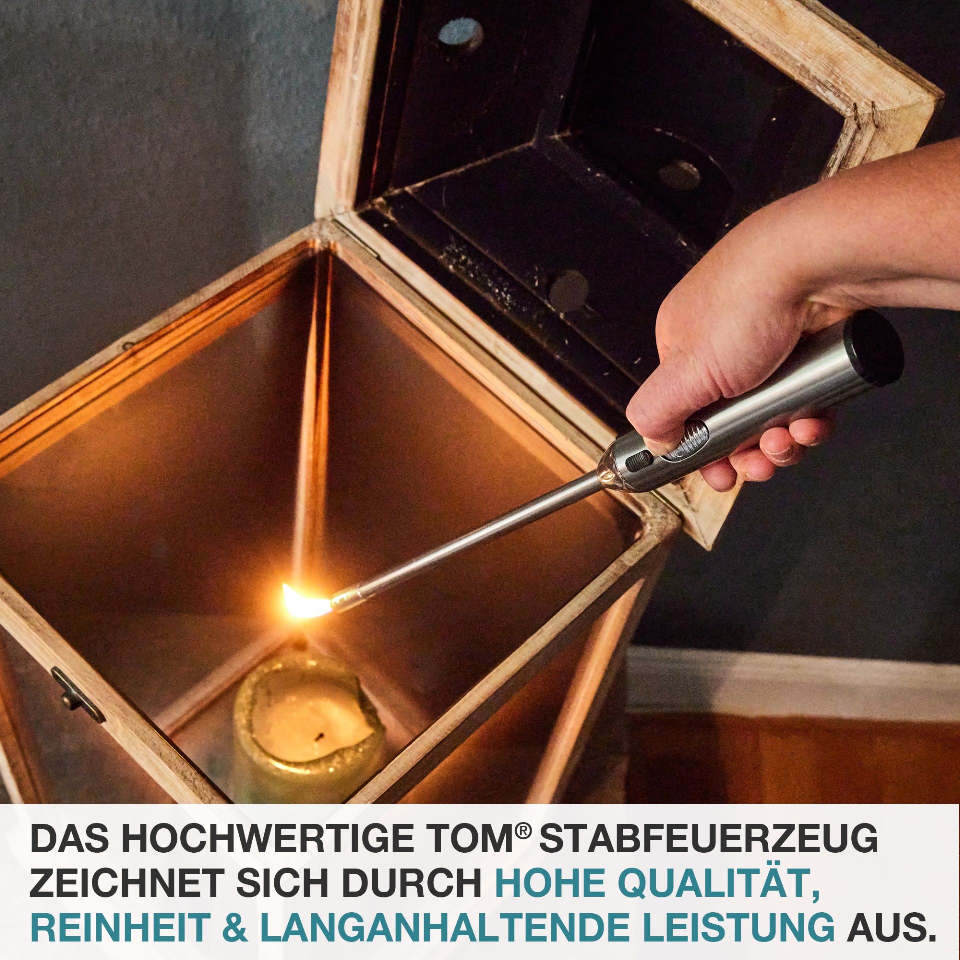 TOM Stabfeuerzeug Hohe Qualität, Reinheit und langanhaltende Leistung