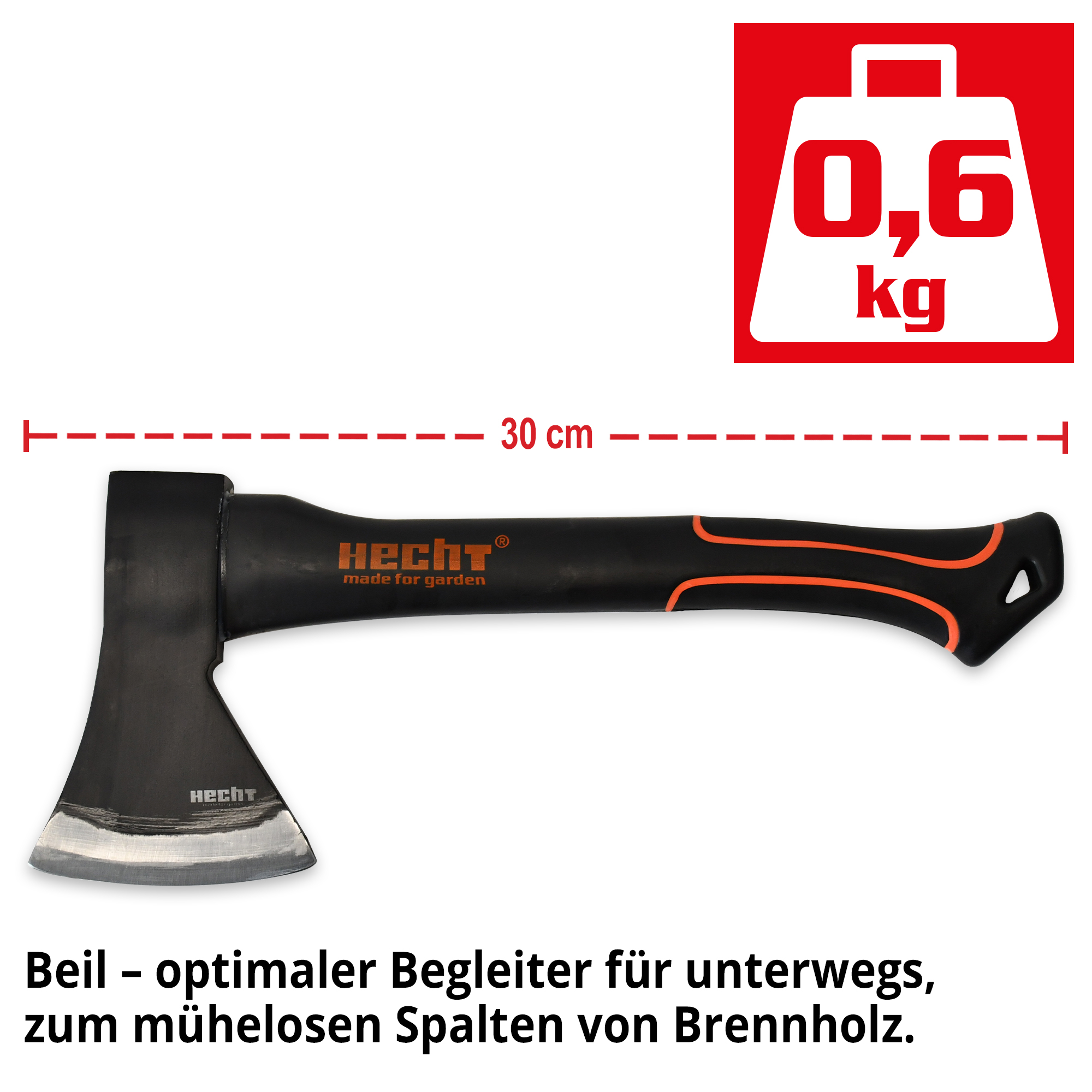 HECHT 4er Axt Set »Nr. 8« Axt zum Spalten von Brennholz