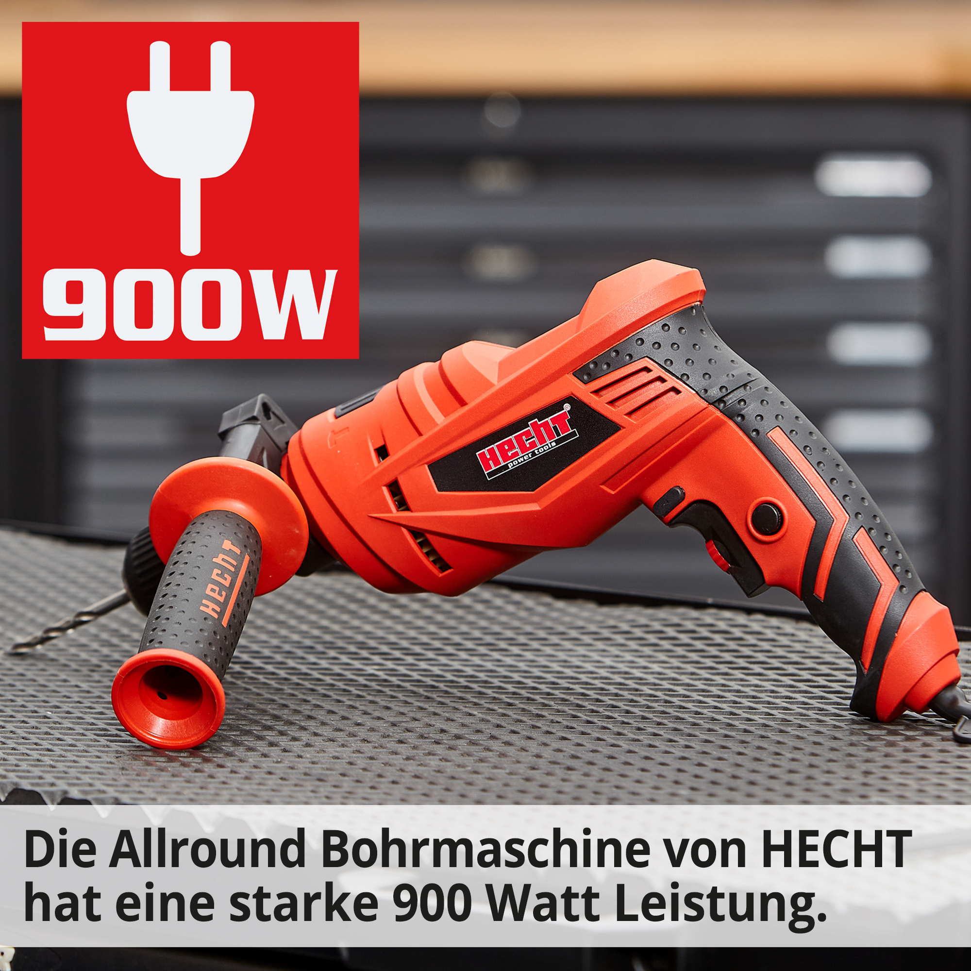 HECHT 1072 Schlag-Bohrmaschine; Die Allrounder Bohrmaschine hat eine hohe Leistung