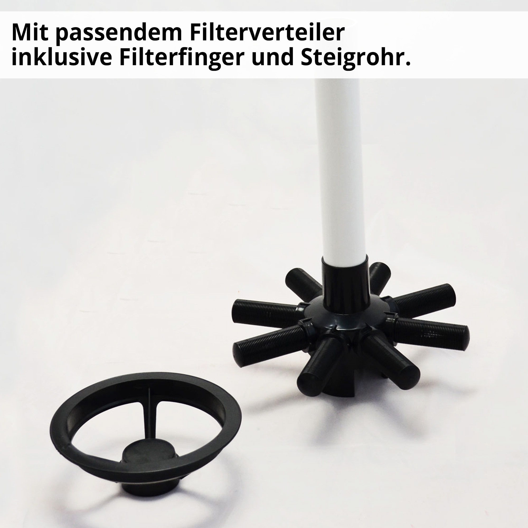 Sandfilteranlage; Mit passendem Filterverteiler inklusive Filterfinger und Steigrohr