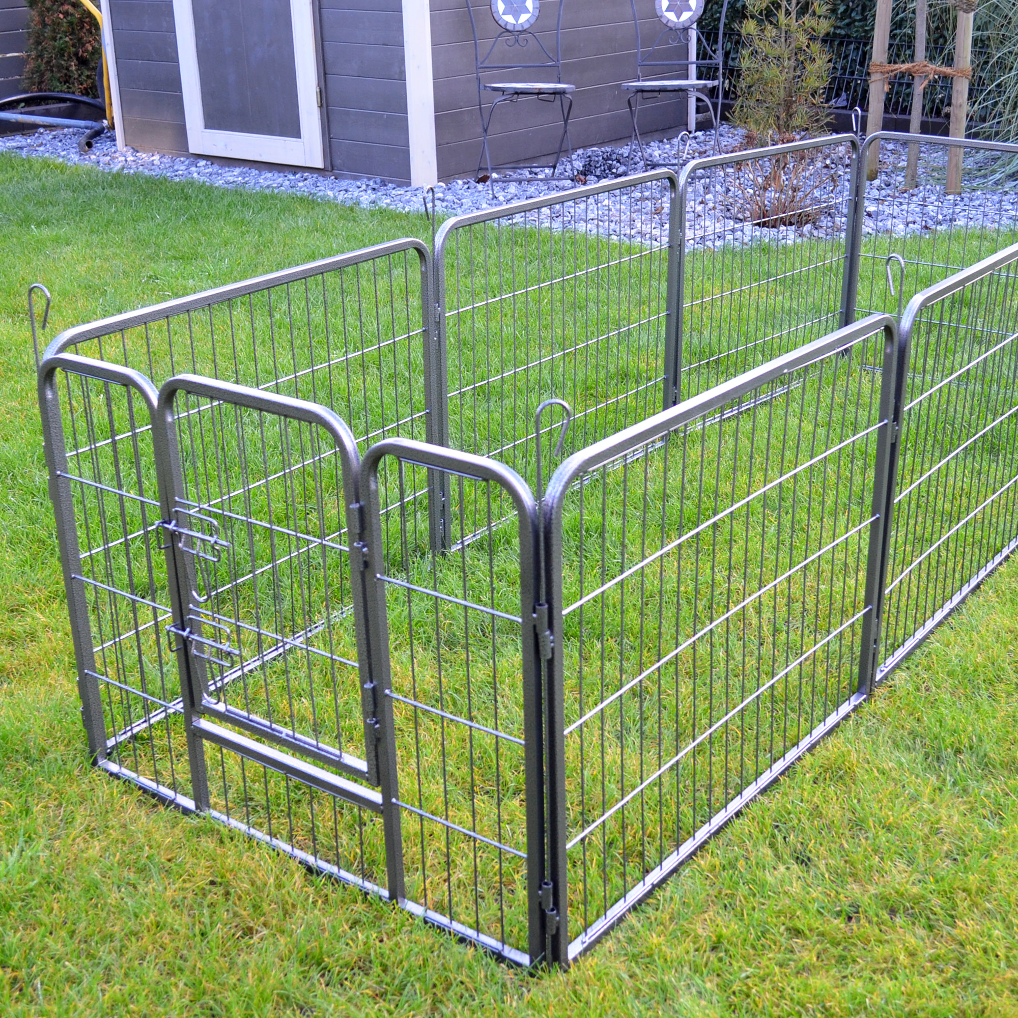 Welpengehege zooprinz Dog Run L mit sicherer Tür und doppelter Verriegelung