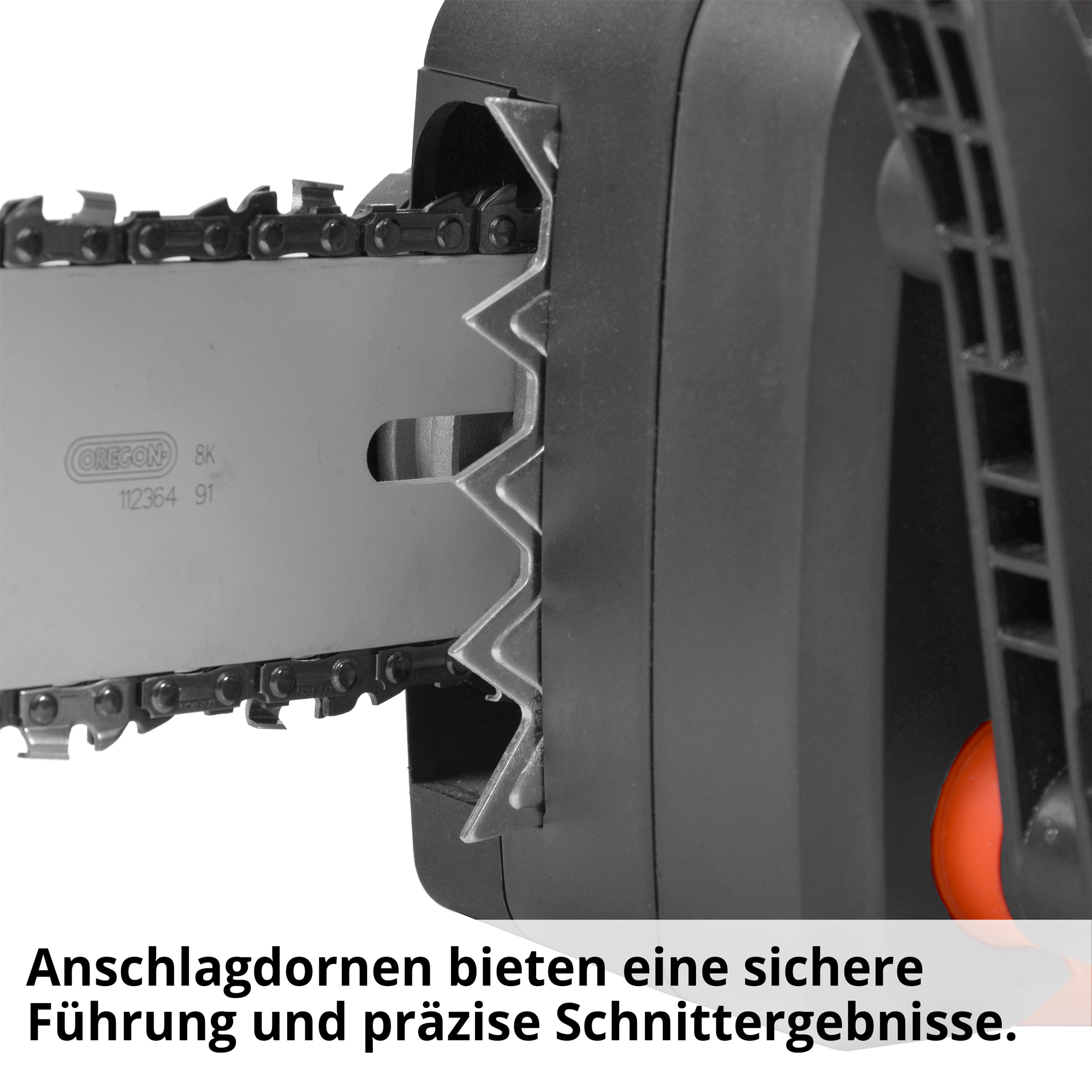 HECHT Elektro Kettensäge 2416 QT Elektro Kettensäge mit Anschlagdornen für sichere Handhabung