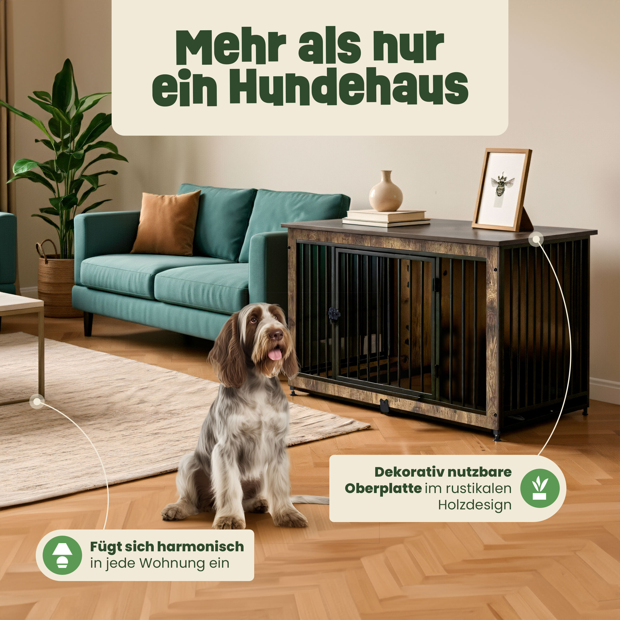 zooprinz Hundehütte max mit freundlicher Atmosphäre für entspannte Hunde