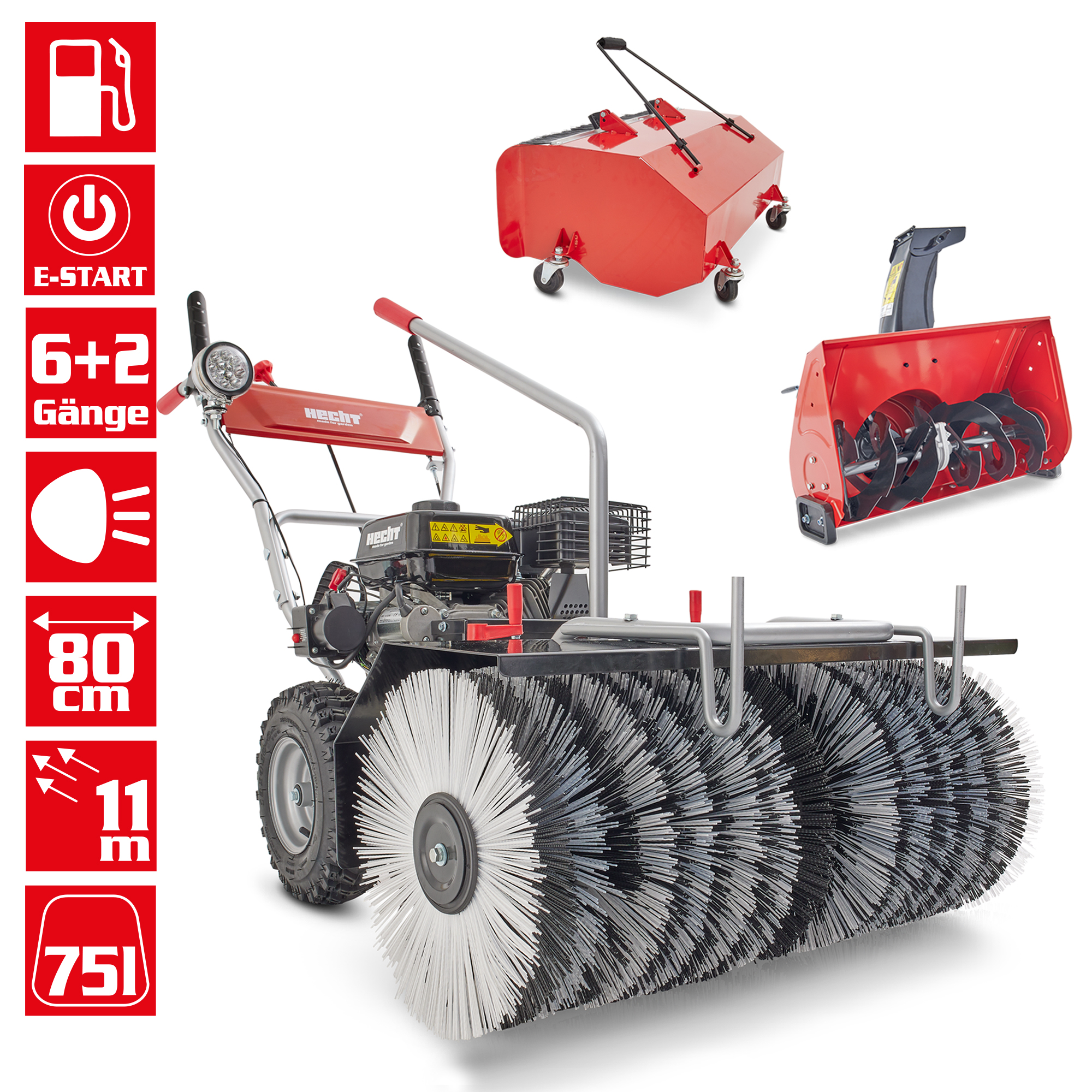 Benzin-Kehrmaschine mit Anti-Kipp-Sicherung für zusätzliche Sicherheit Benzin-Kehrmaschine mit Anti-Kipp-Sicherung für zusätzliche Sicherheit