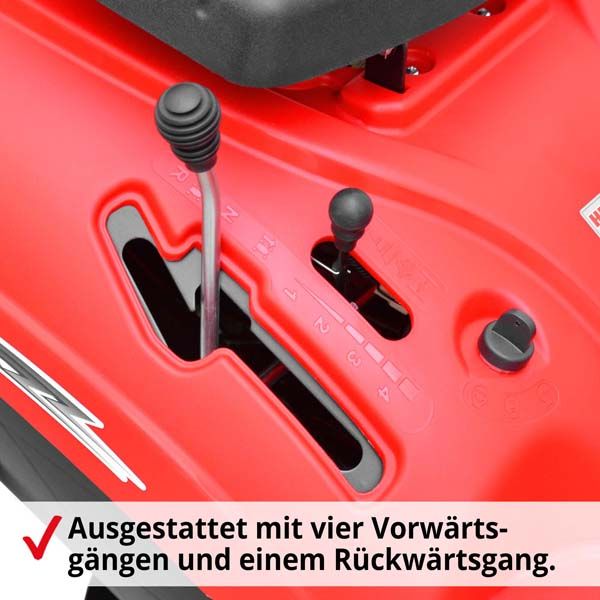 Hecht Rasentraktor-Aufsitzmäher mit 5 gang Getriebe und Komfortablen schalten 