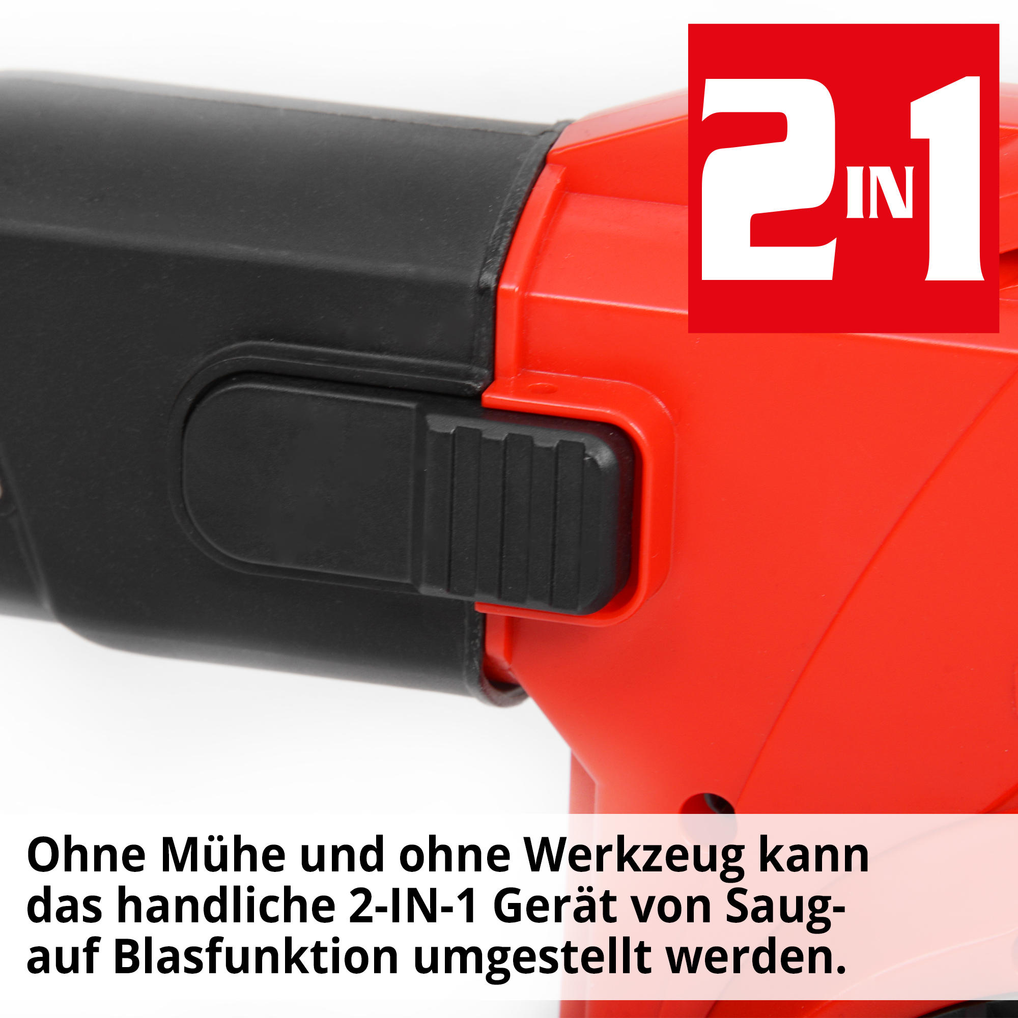 Hecht Akku-Laubsauger mit 2in1 Funktionen Saug und Blasfunktionen schnell wechseln 
