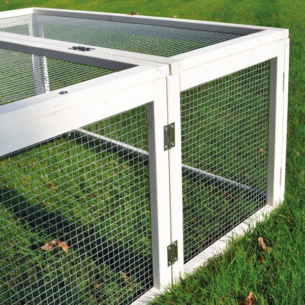 zooprinz Auslauf Rabbit Run Weiß faltbare Scharniere 
