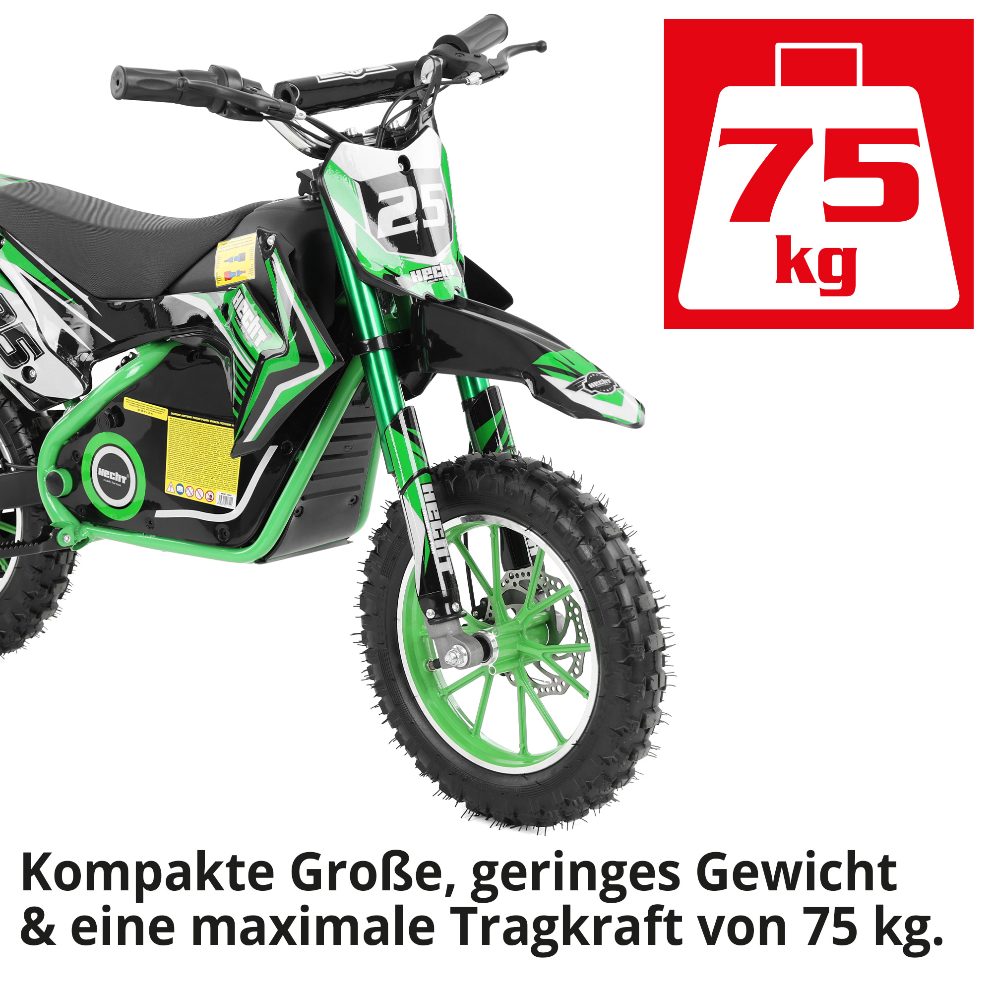 Hecht E-Pocketbike 54501 mit geringem Gewicht und maximaler Tragkraft von 75 kg 